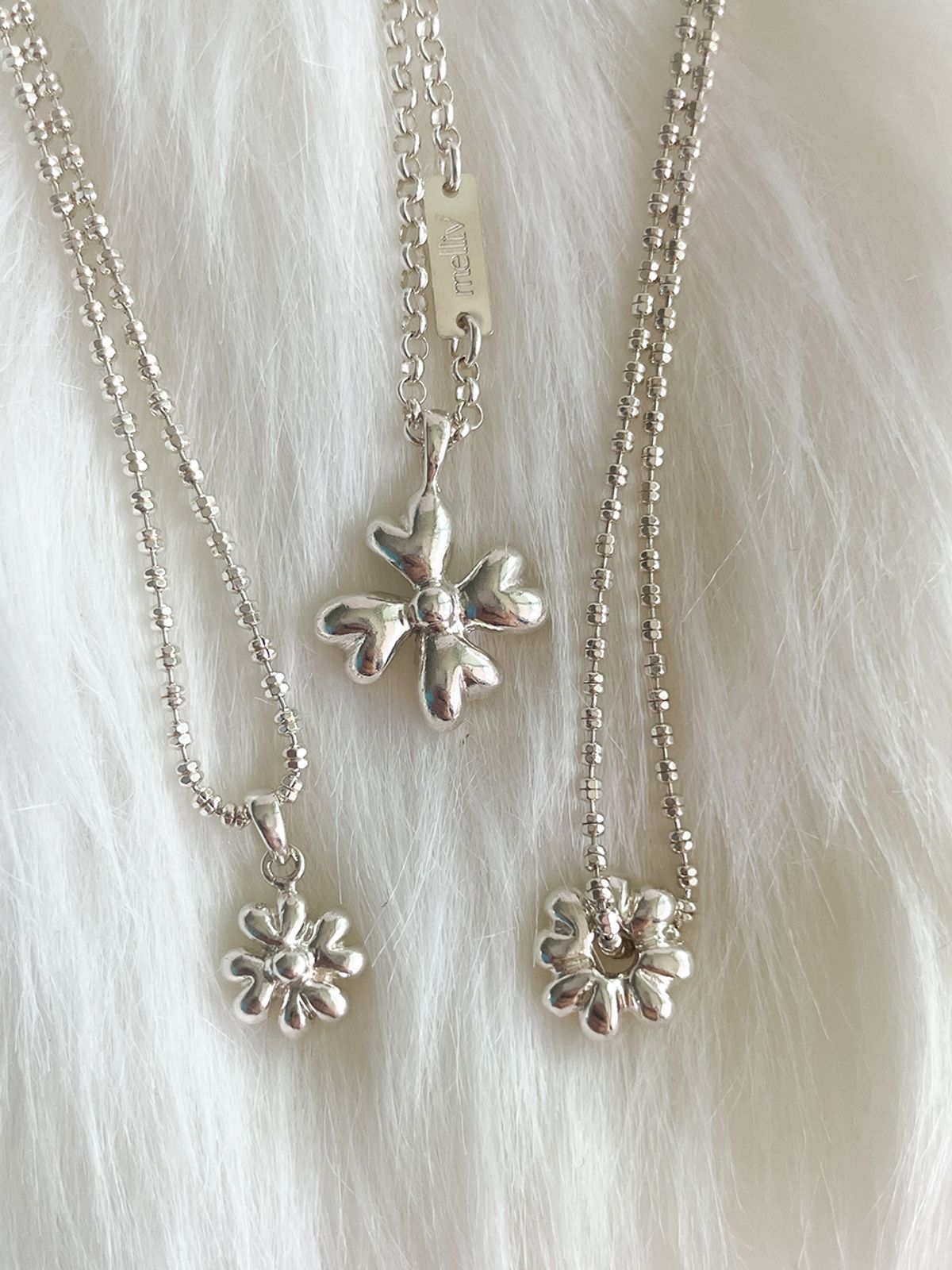멜리브(MELLIV) petit clover necklace_mvn65