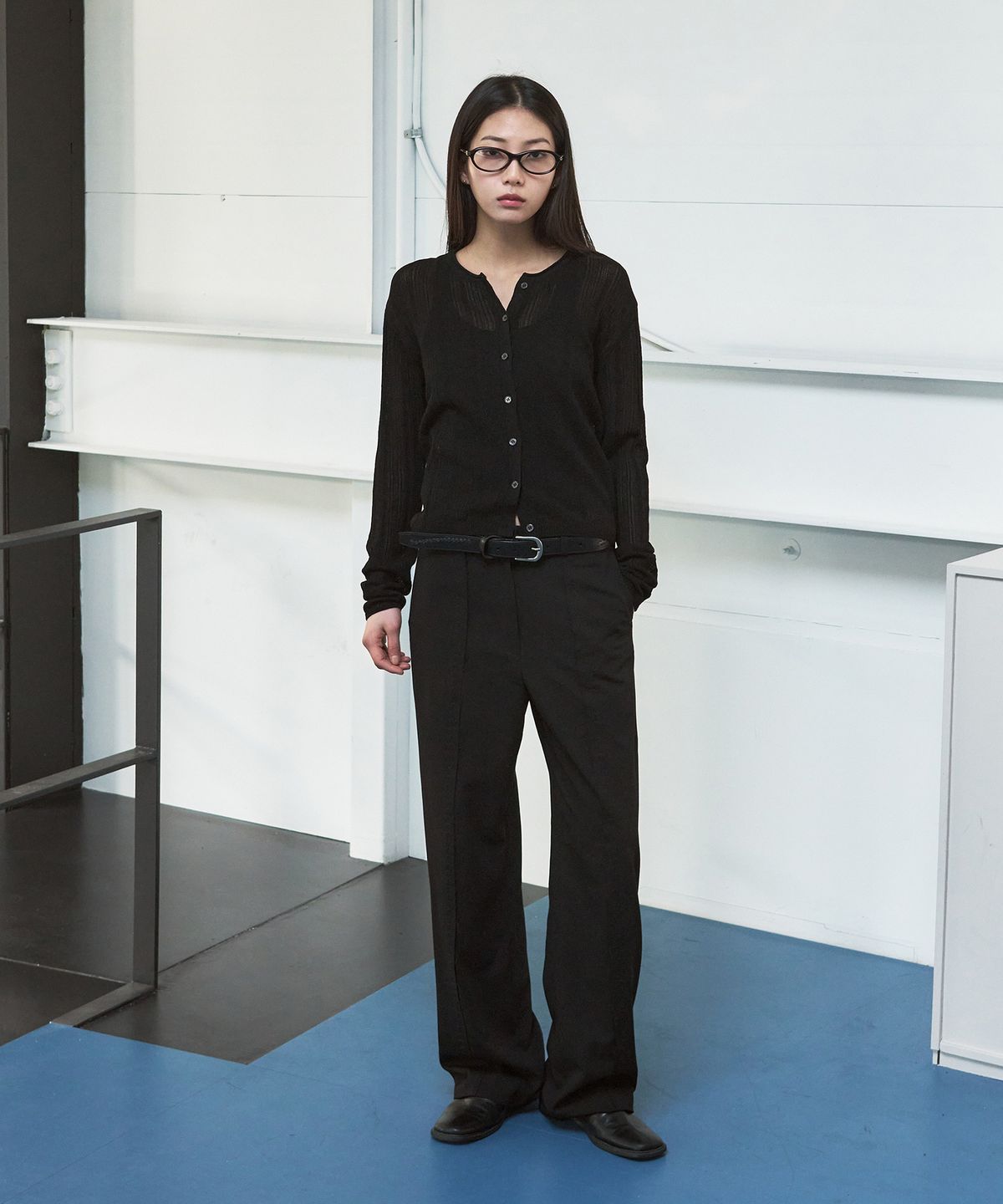 시스에이(SIS A) 베이컨트 시어 가디건 [black]