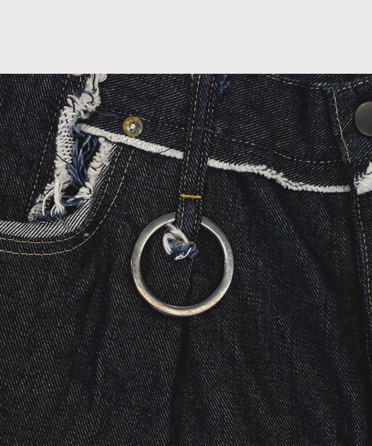 마이너스(MINUS) Slash Seam Twist Cargo Jeans(KOJIMA) - INDIGO
