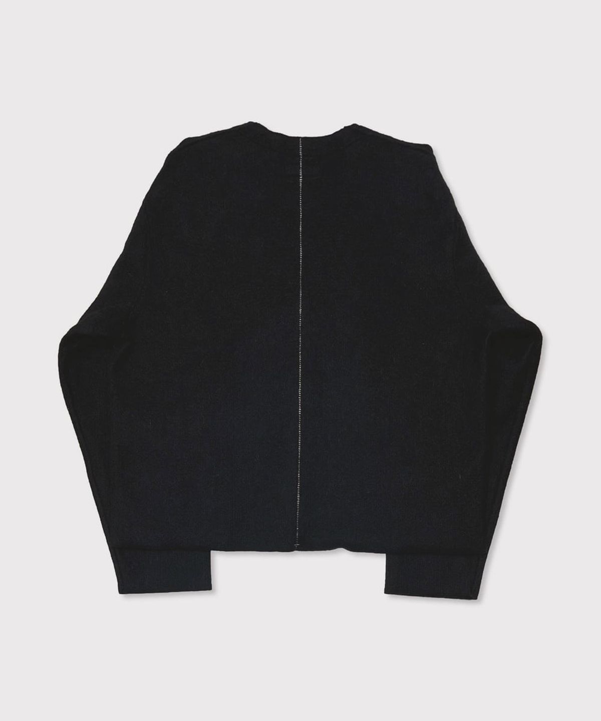 마이너스(MINUS) Cut Off 1B Cardigan(NEEDLE SHAGGY MOHAIR) - BLACK