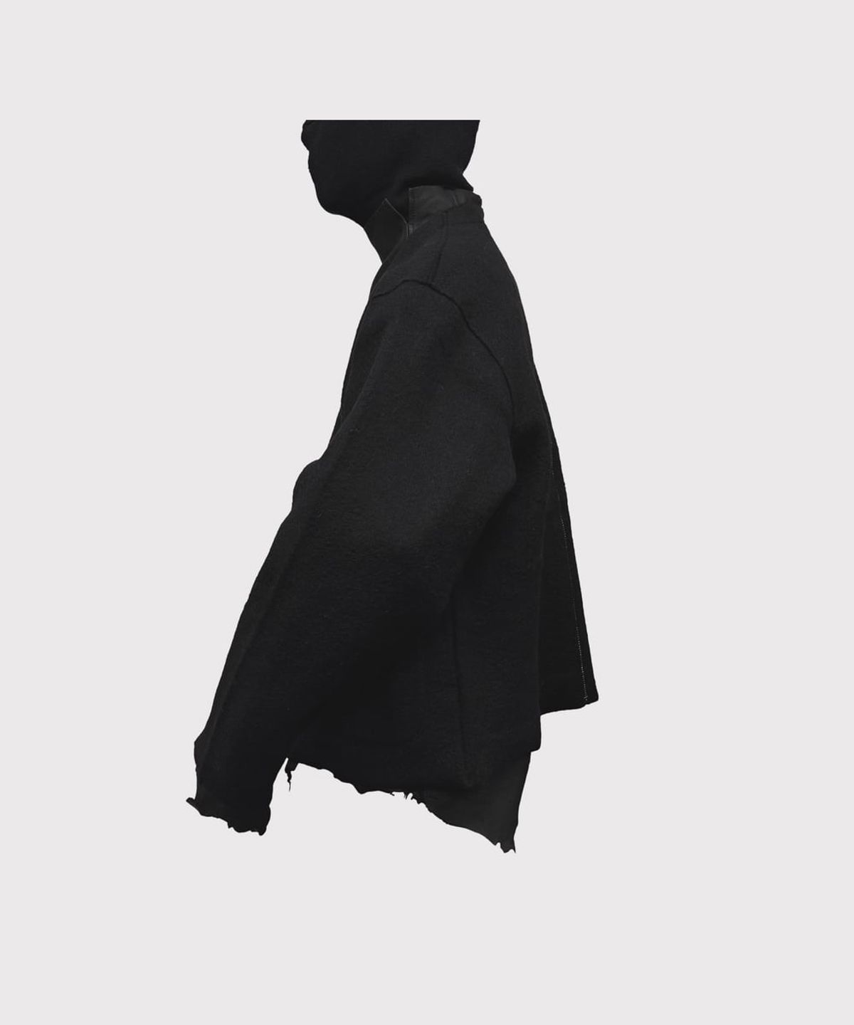 마이너스(MINUS) Cut Off 1B Cardigan(NEEDLE SHAGGY MOHAIR) - BLACK