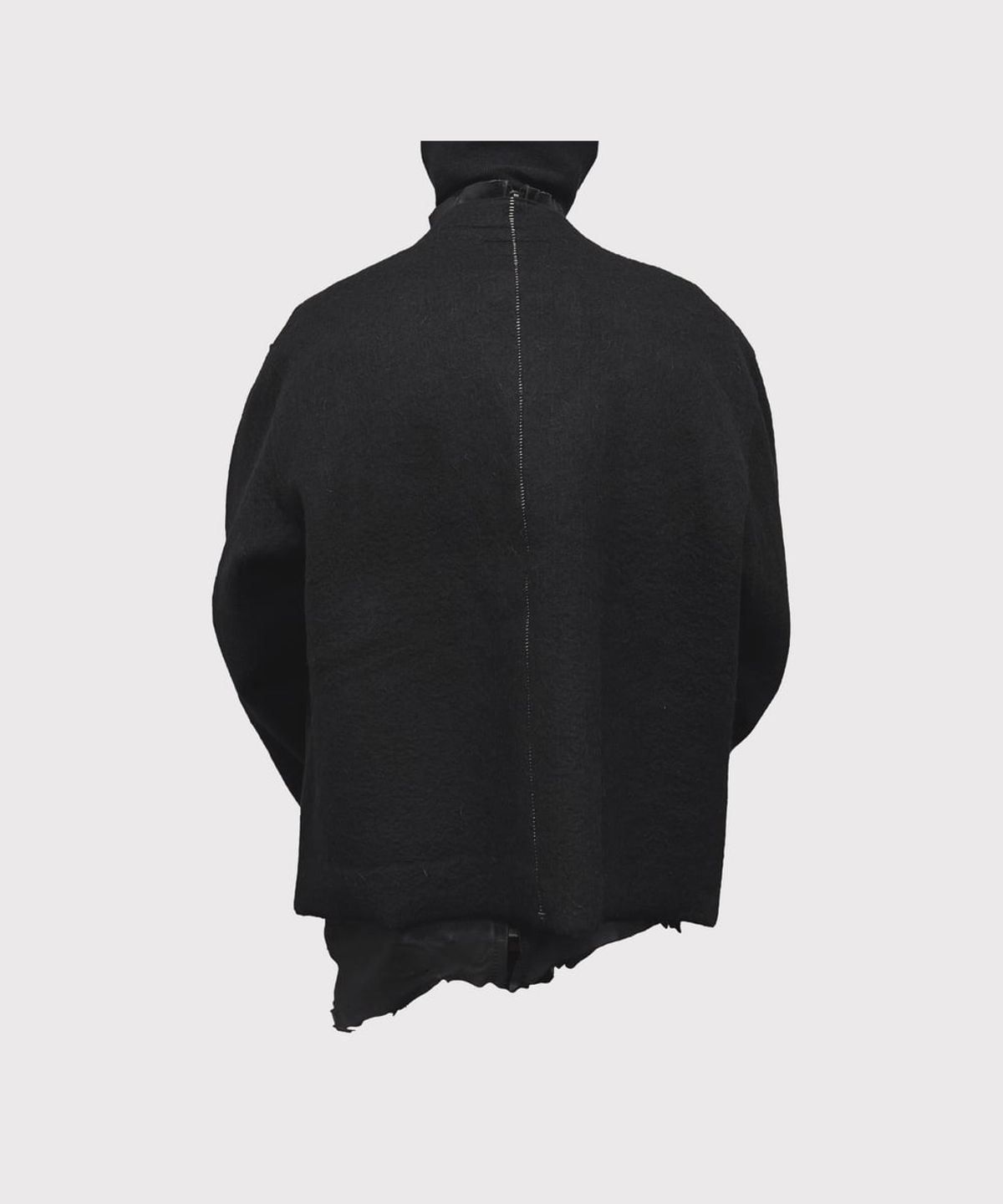 마이너스(MINUS) Cut Off 1B Cardigan(NEEDLE SHAGGY MOHAIR) - BLACK