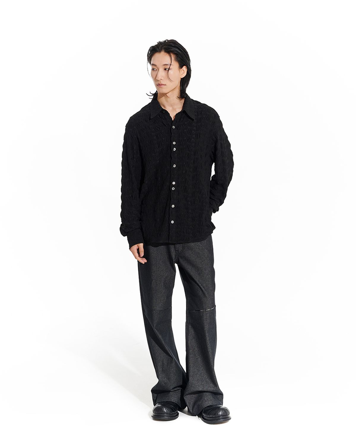헤오진(HEOJIN) THE RIPPLE SHEER SHIRT