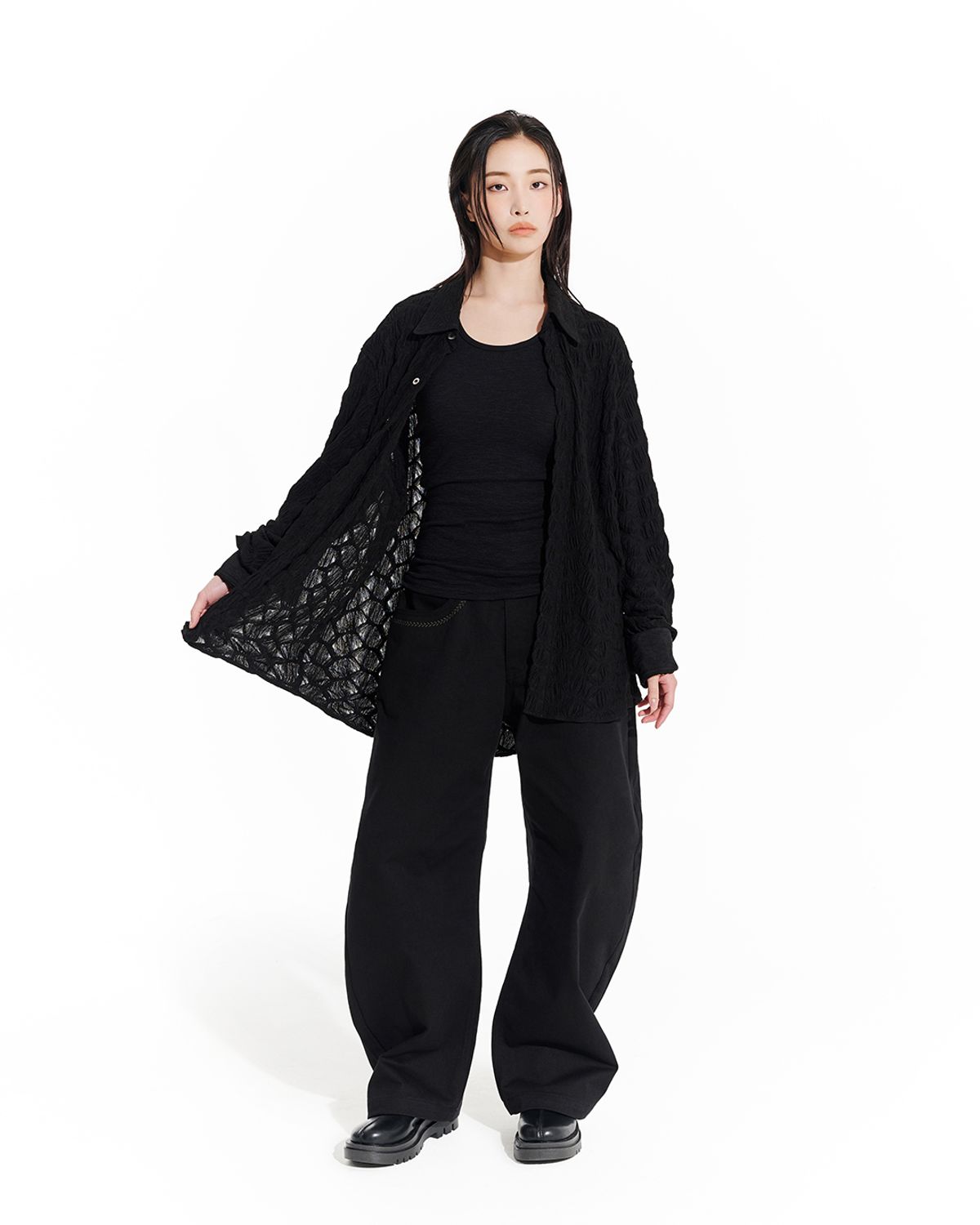 헤오진(HEOJIN) THE RIPPLE SHEER SHIRT