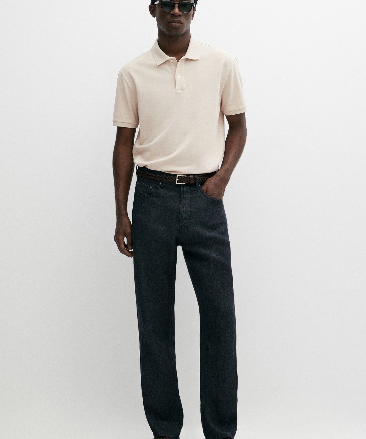 마시모두띠(MASSIMO DUTTI) 마이크로 텍스처드 코튼 피케 폴로 셔츠