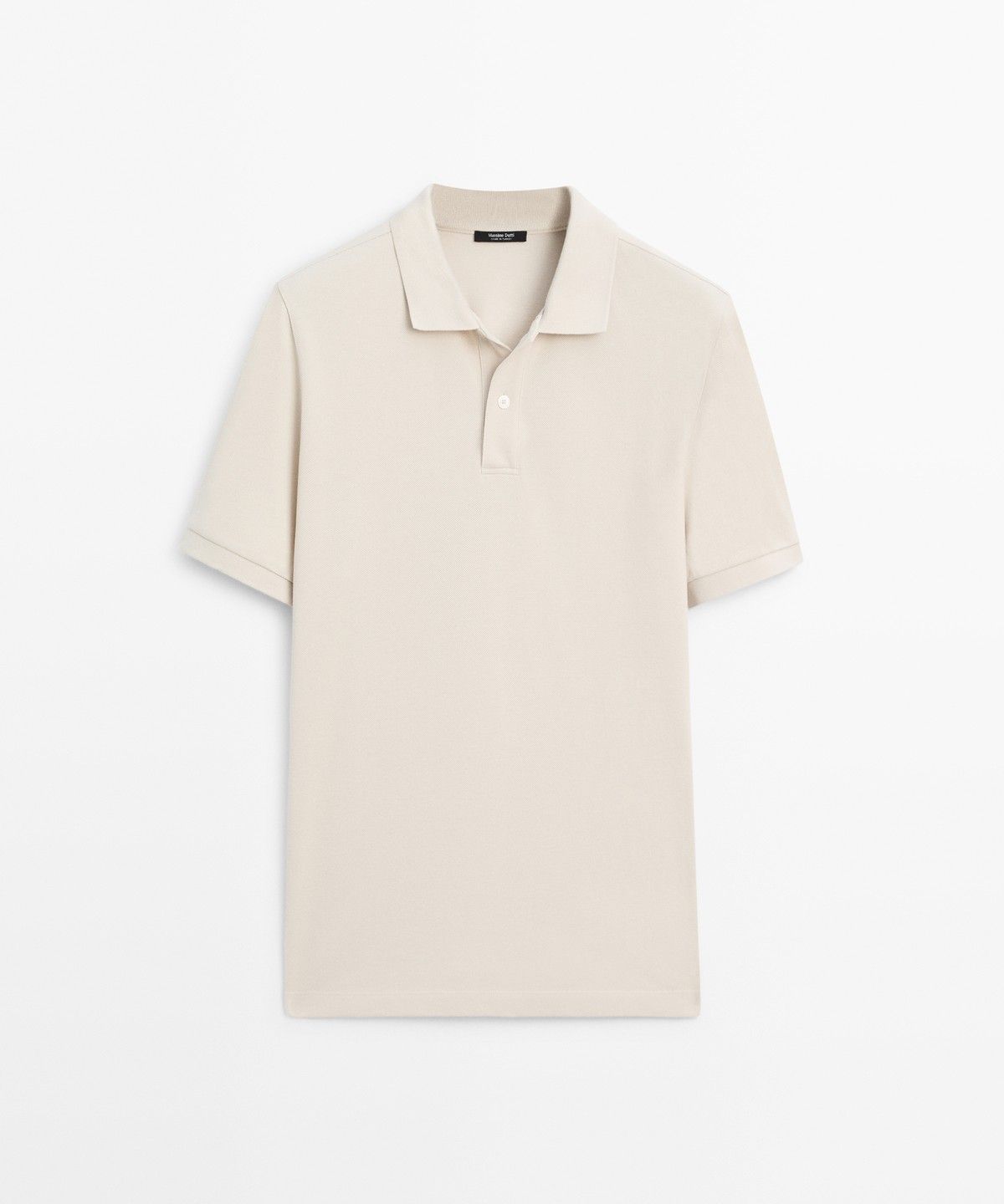마시모두띠(MASSIMO DUTTI) 마이크로 텍스처드 코튼 피케 폴로 셔츠