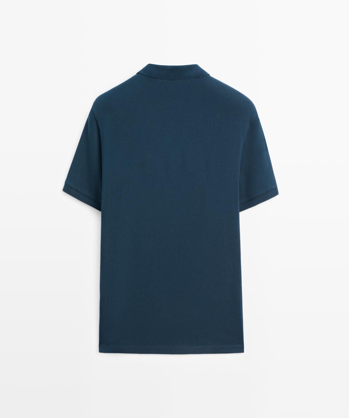 마시모두띠(MASSIMO DUTTI) 마이크로 텍스처드 코튼 피케 폴로 셔츠