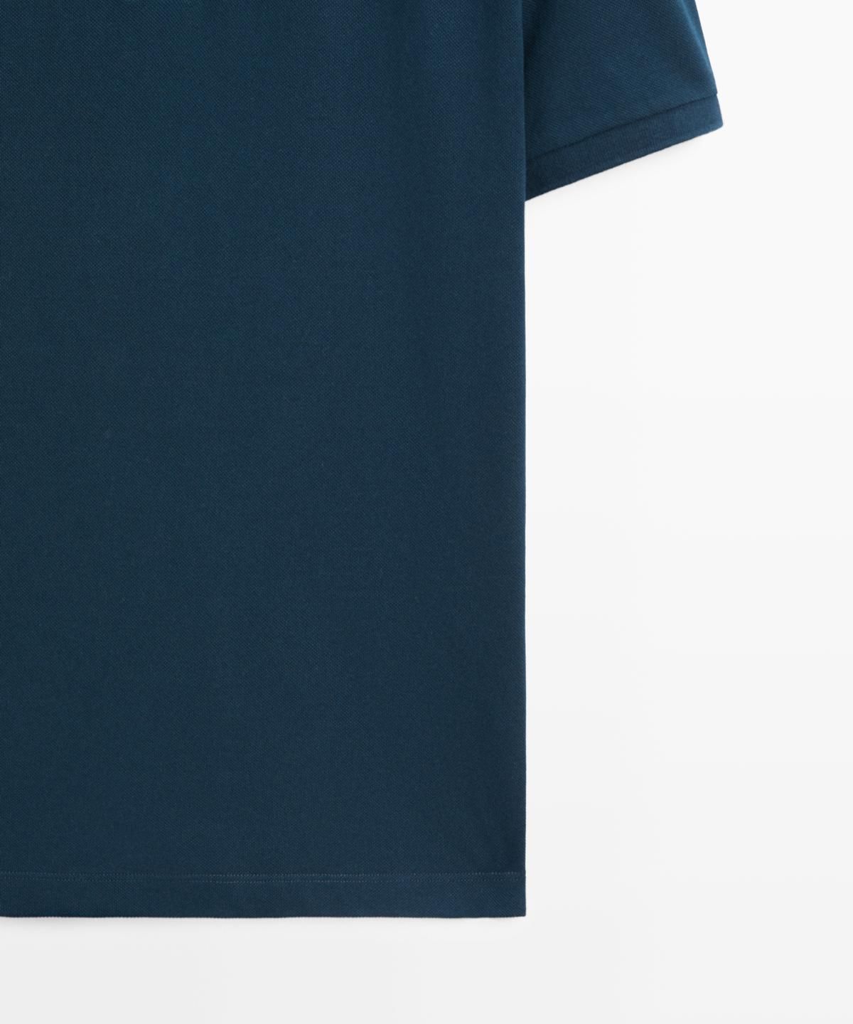 마시모두띠(MASSIMO DUTTI) 마이크로 텍스처드 코튼 피케 폴로 셔츠