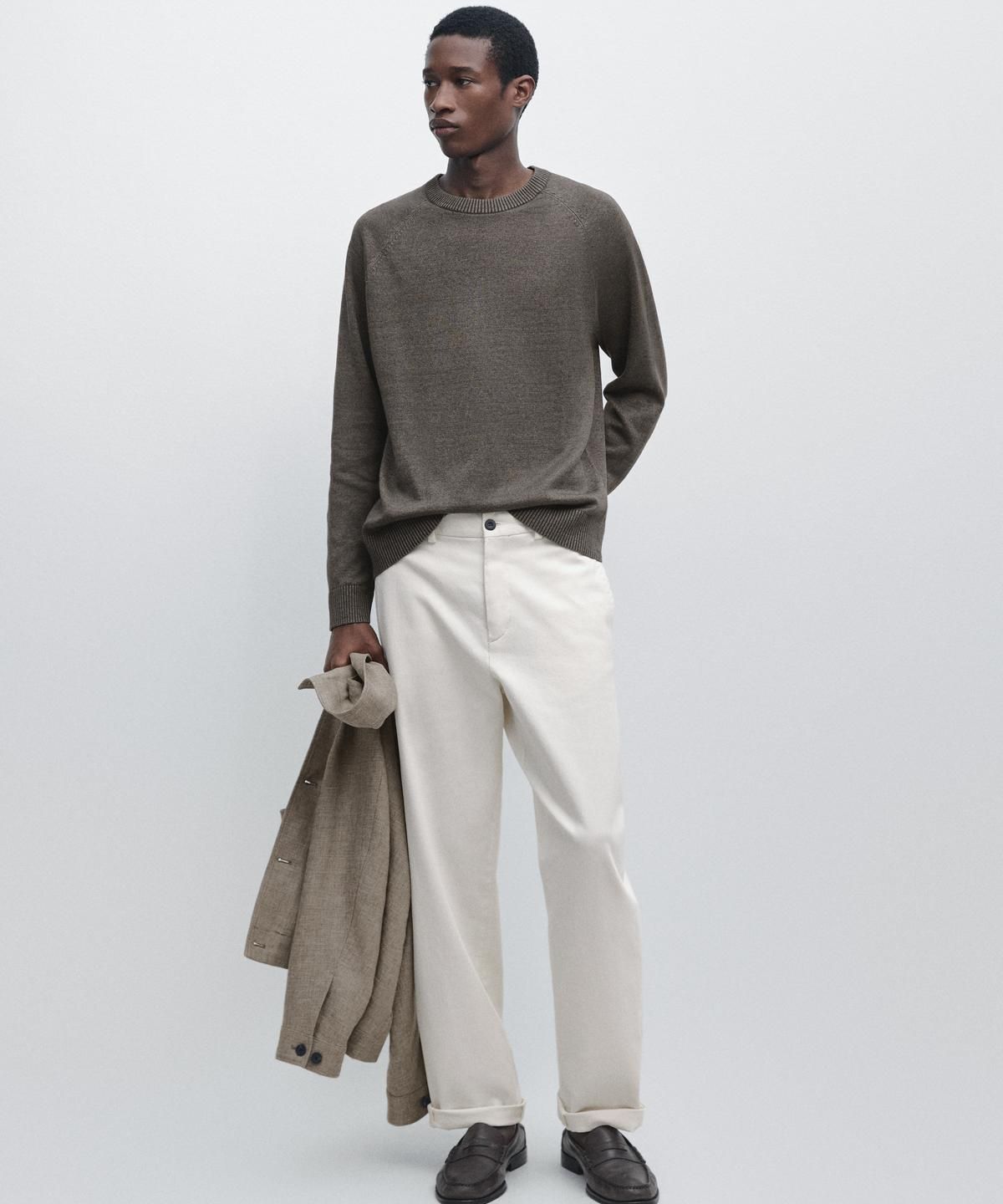 마시모두띠(MASSIMO DUTTI) 코튼 블렌드 니트 스웨터