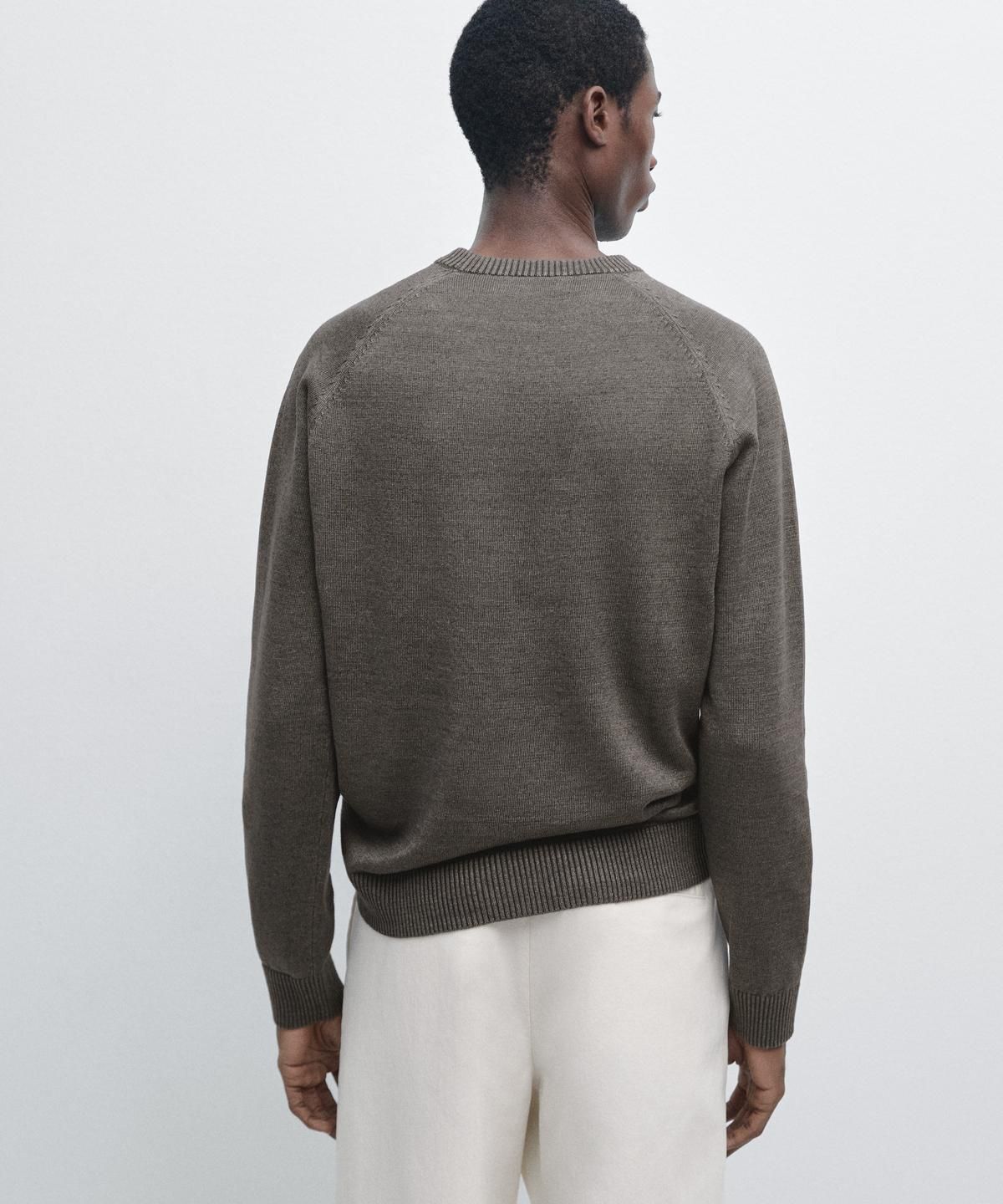마시모두띠(MASSIMO DUTTI) 코튼 블렌드 니트 스웨터