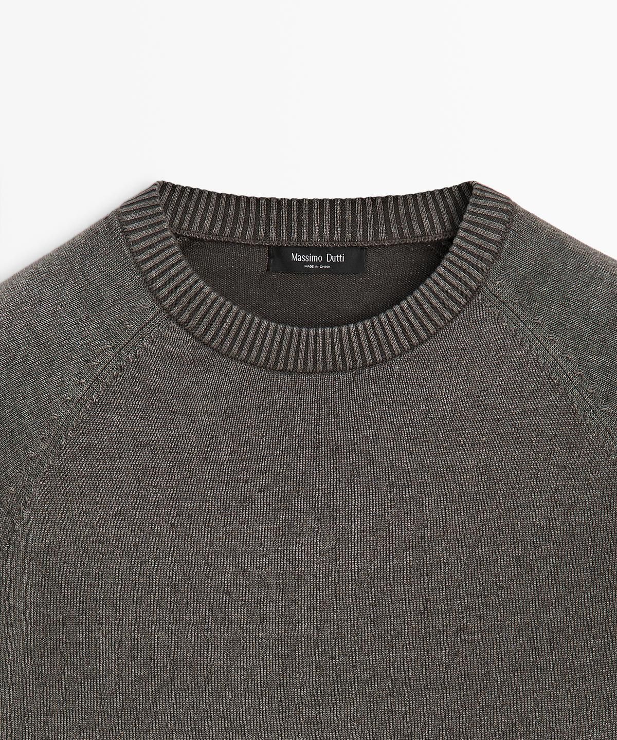 마시모두띠(MASSIMO DUTTI) 코튼 블렌드 니트 스웨터