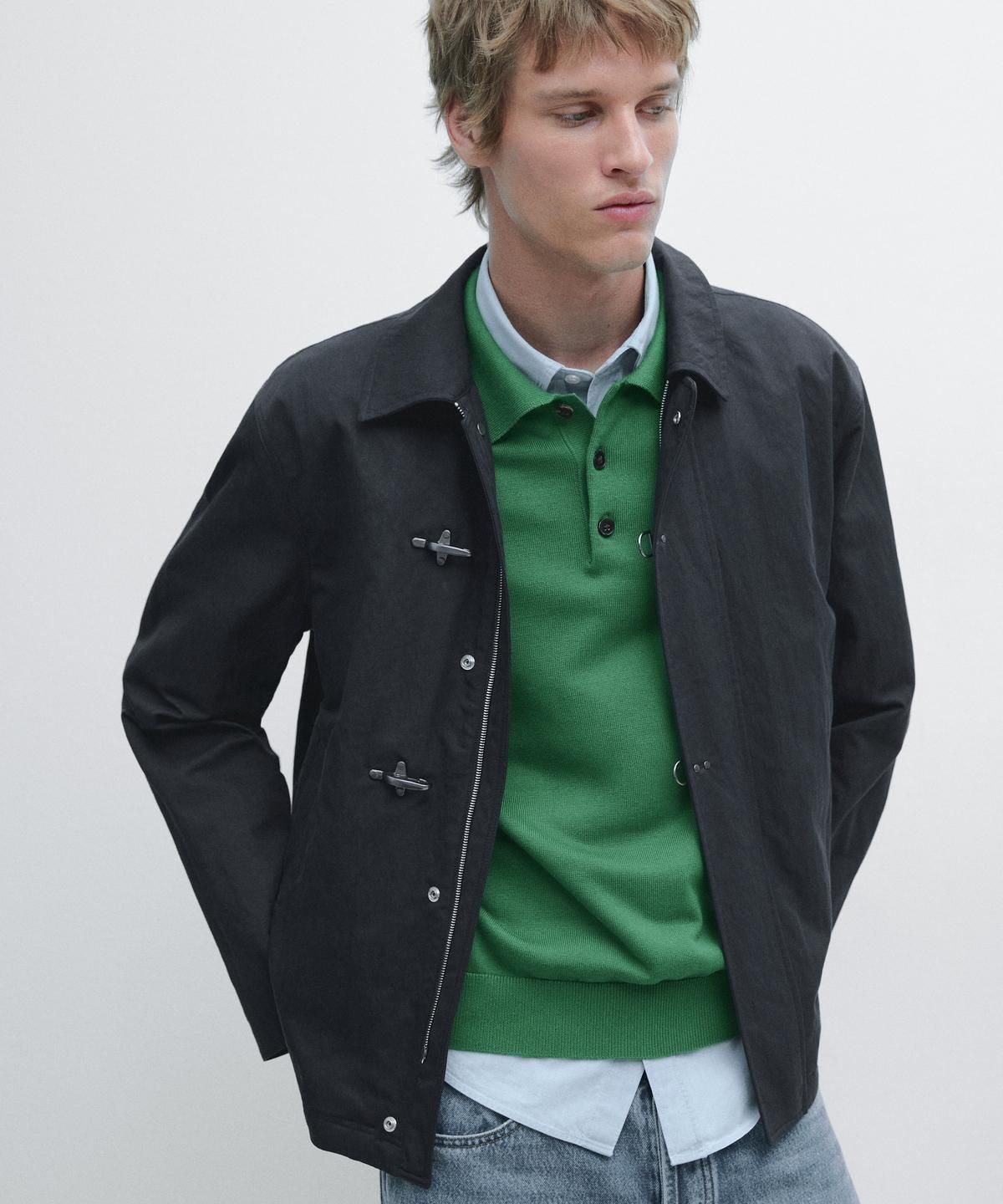 마시모두띠(MASSIMO DUTTI) 코튼 토글 재킷