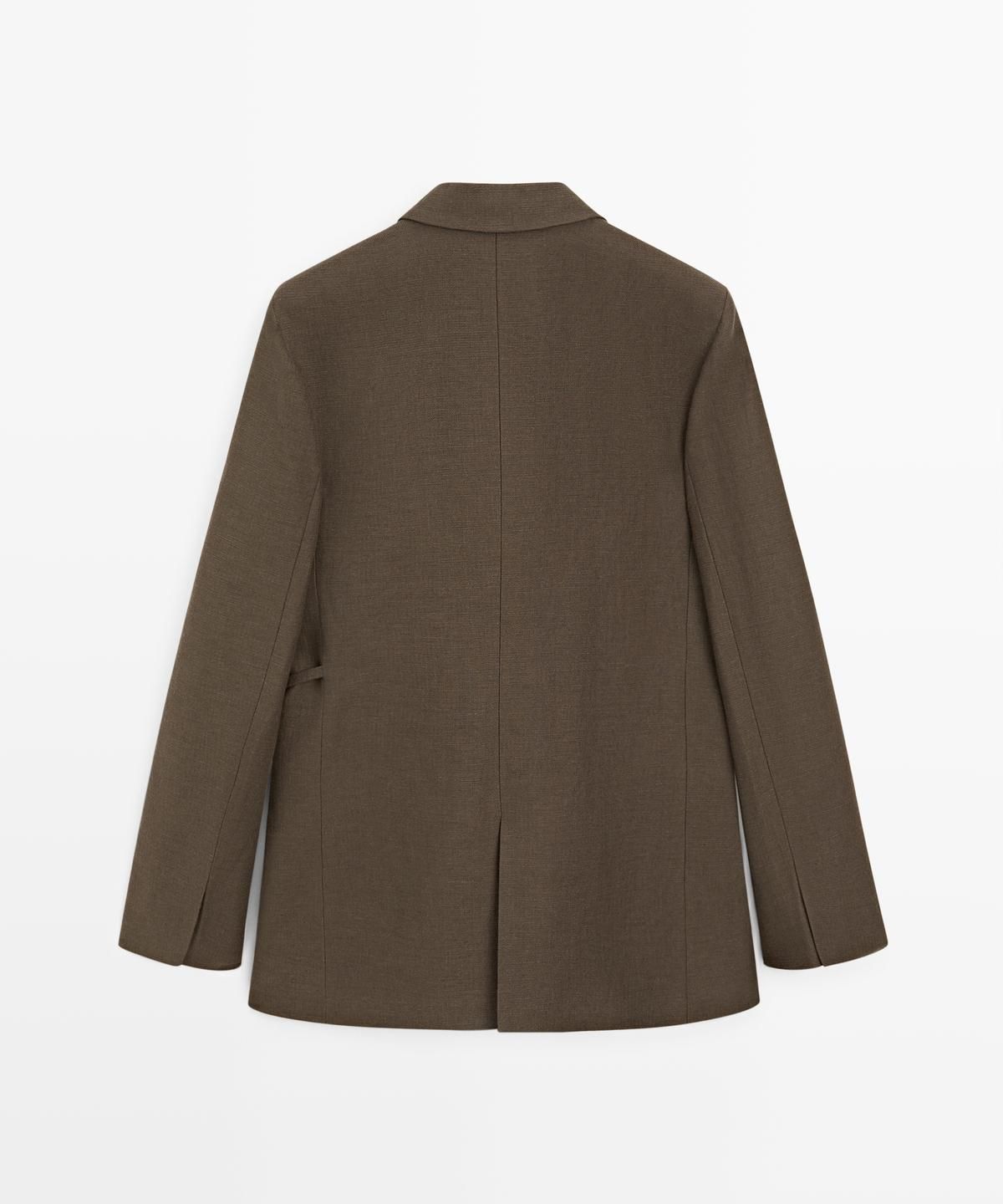 마시모두띠(MASSIMO DUTTI) 코튼 블렌드 더블 브레스트 블레이저