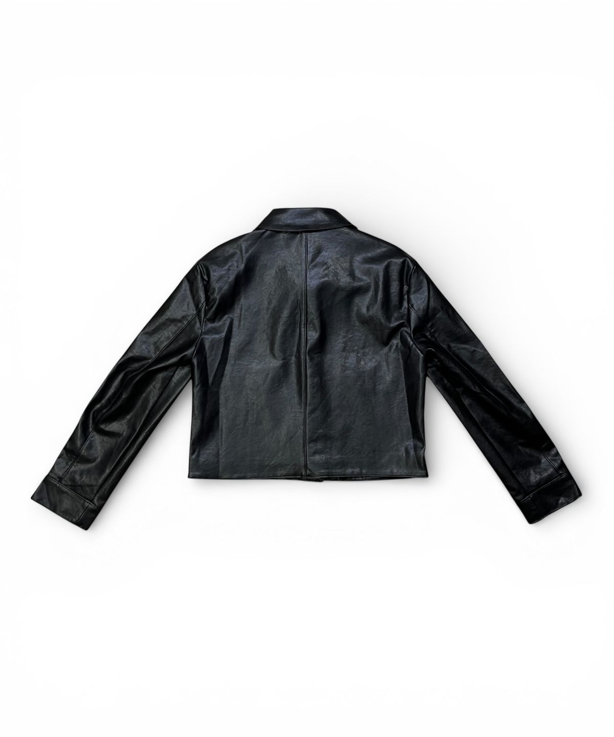 본슬리피(BORN SLIPPY) Signature Zip Collar Leather Jacket (Black)
