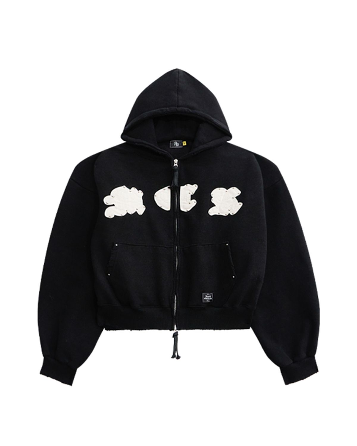 뭉(MWOONG) M.C.R. code stud zip-up HD BK