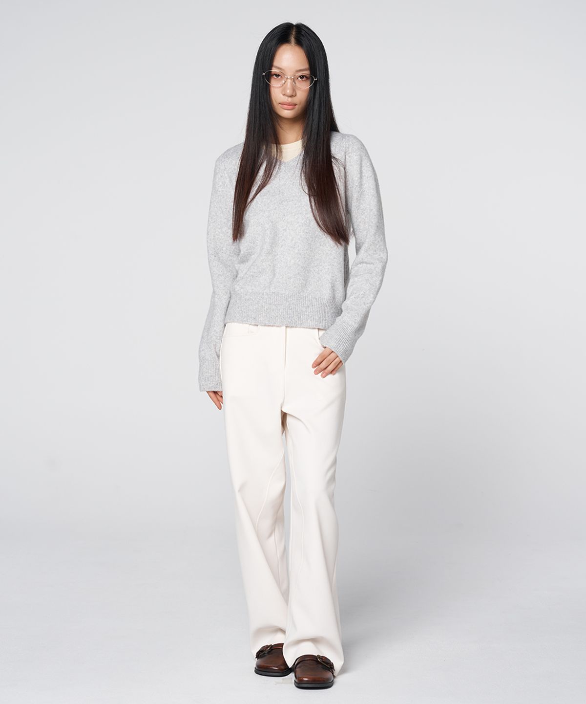 320쇼룸(320SHOWROOM) Four-Way Stretch Comfort Slacks Ivory