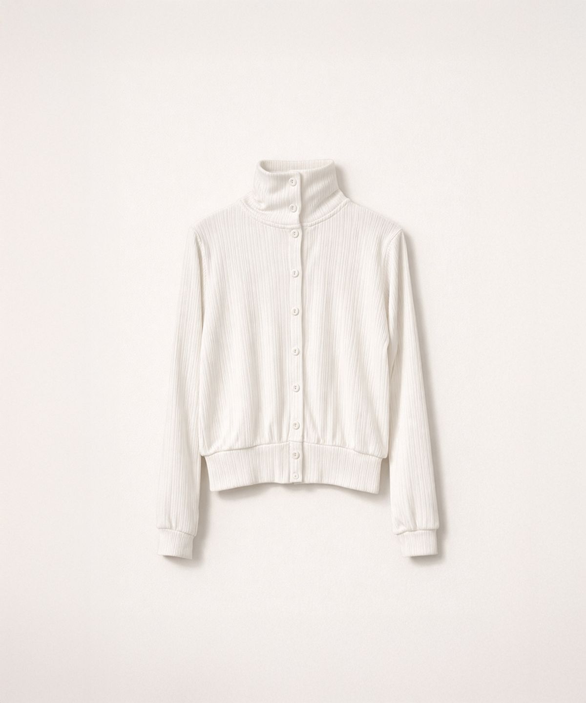 320쇼룸(320SHOWROOM) Covered Button Short Cardigan Ivory