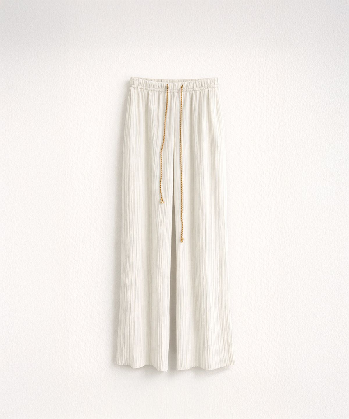 320쇼룸(320SHOWROOM) Contrast Drawstring Pleated Pants Ivory