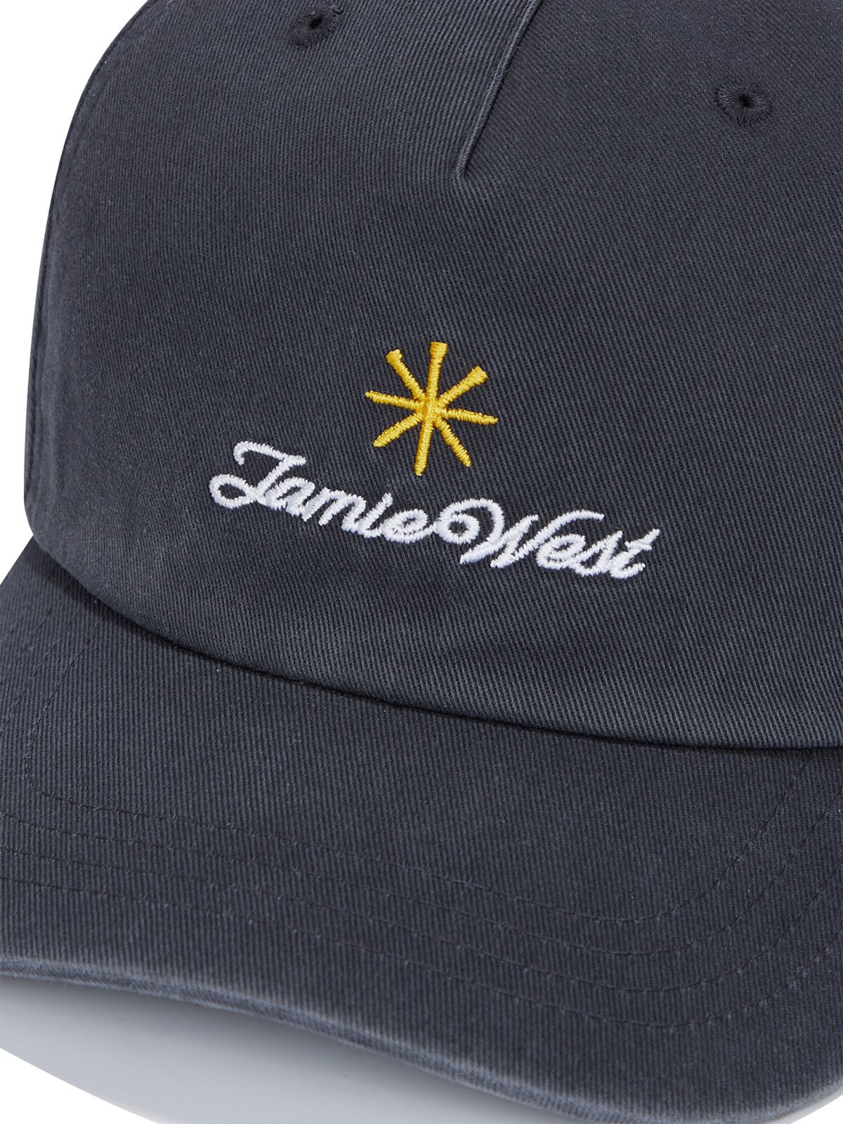 제이미웨스트(JAMIE WEST) 티 로고 심볼 워시드 볼캡 (그레이)