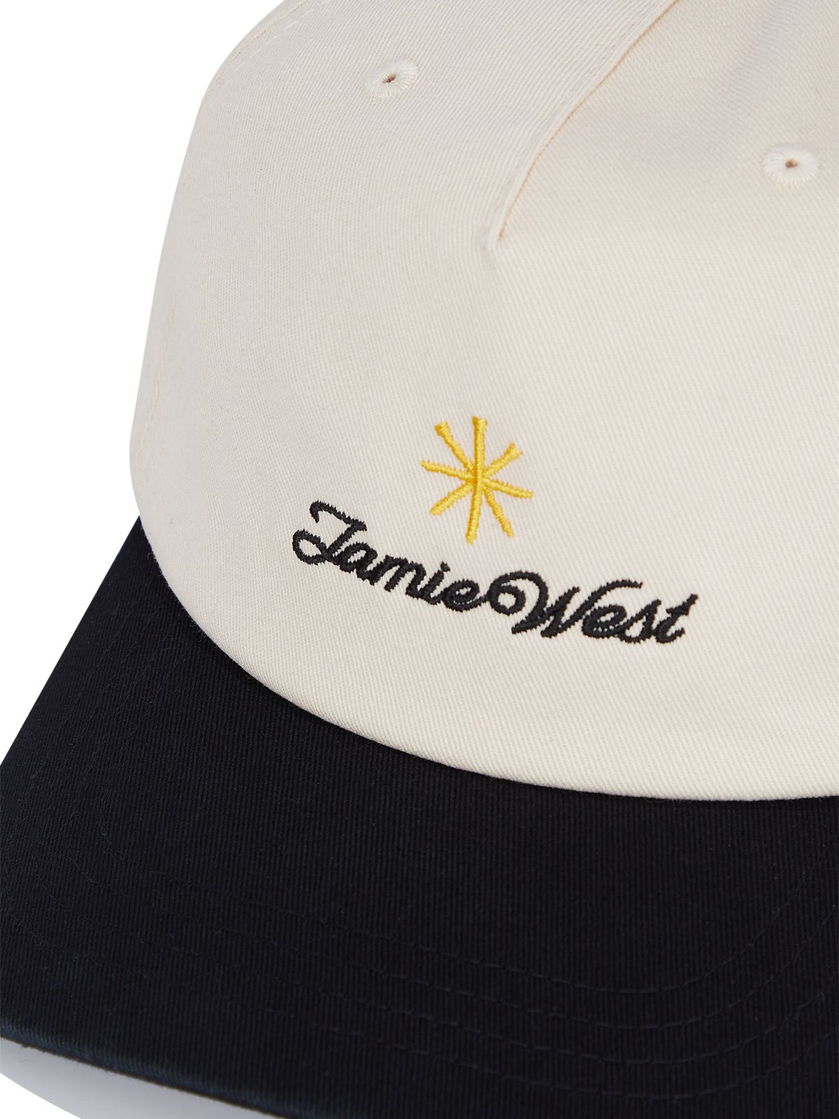 제이미웨스트(JAMIE WEST) 티 로고 심볼 워시드 볼캡 (아이보리)