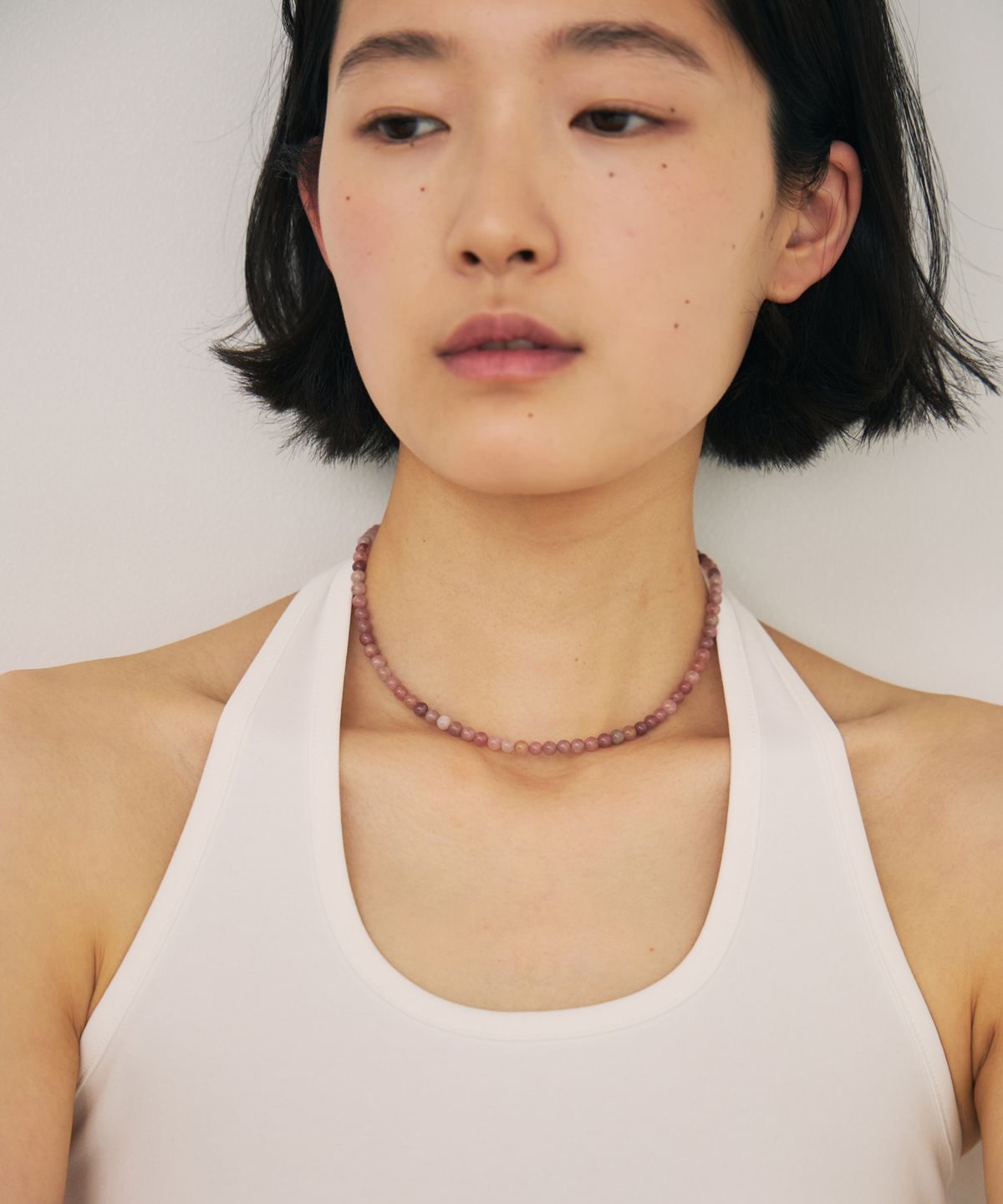 코도(KODO) Bead Collar Necklace(RoseDust)