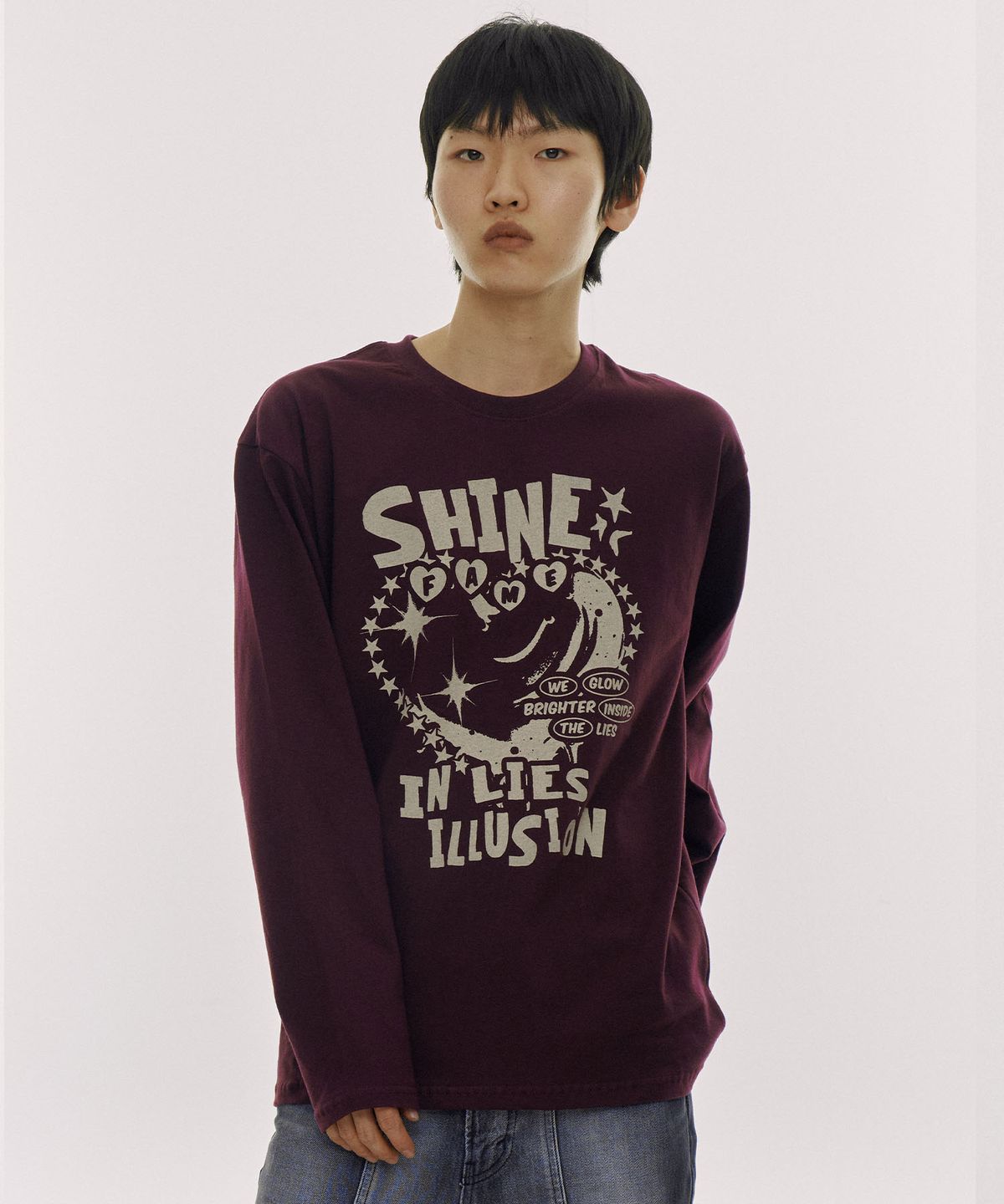 디파이클럽로버스(DEFYCLUBROBBERS) Shine In Lies Illusion 롱슬리브 (2color)