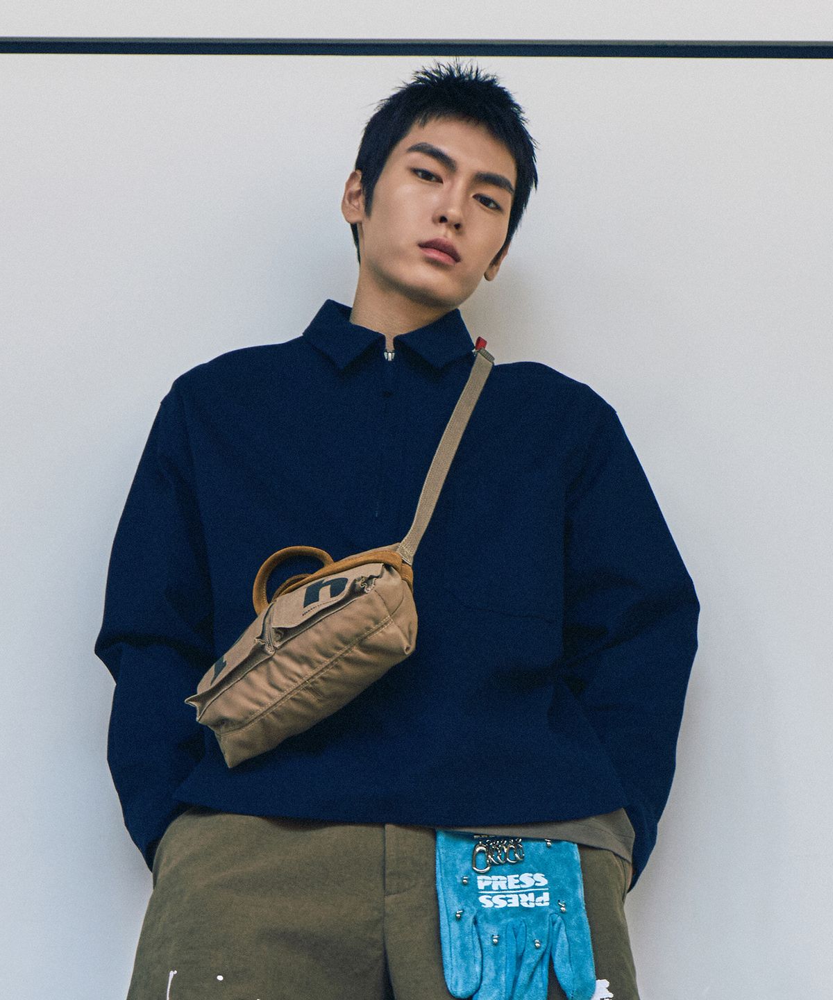 홍우성(HONGWOOSUNG) Half-Zip Field Shirt_Dark Navy