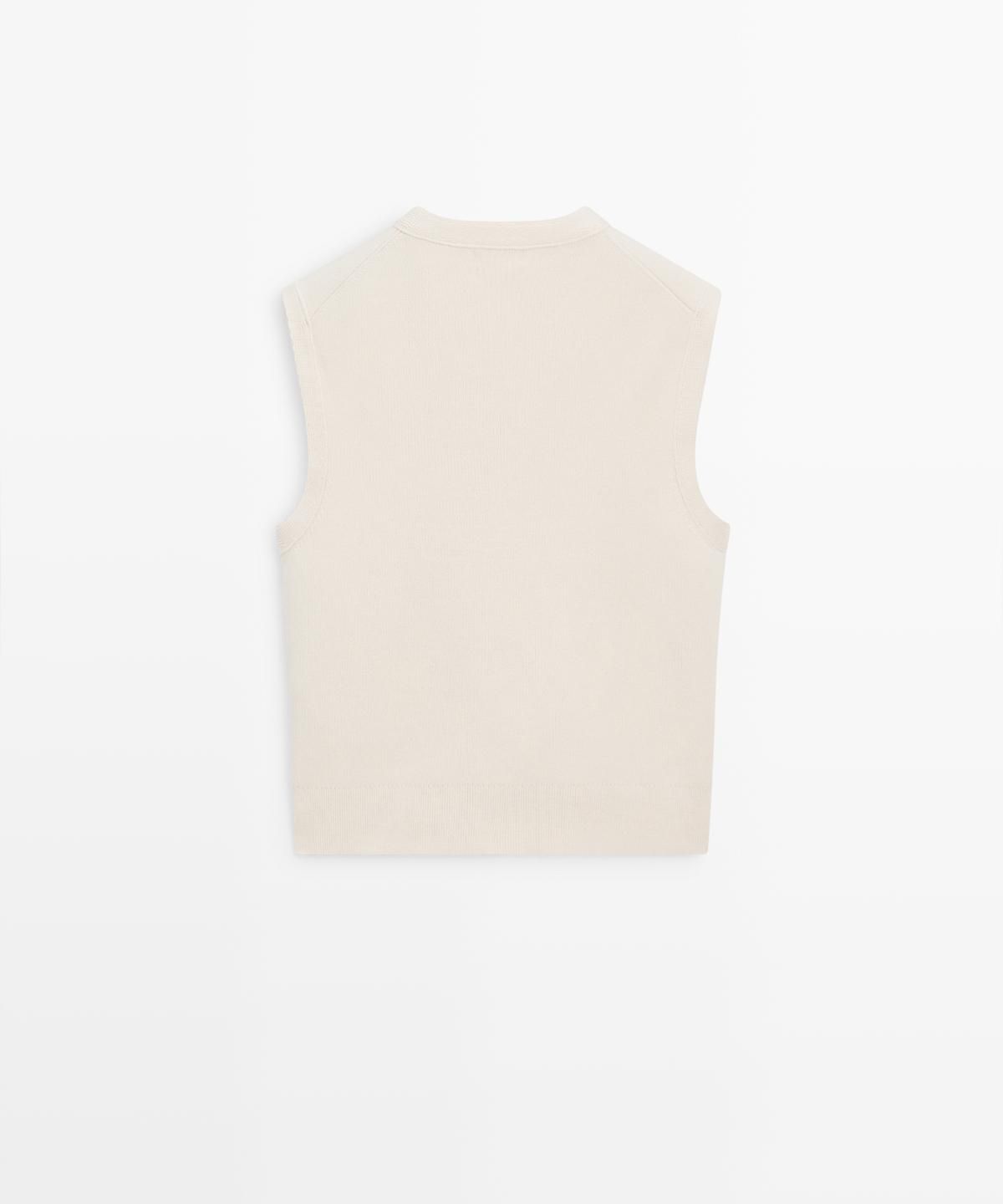 마시모두띠(MASSIMO DUTTI) 포켓 디테일 코튼 니트 베스트