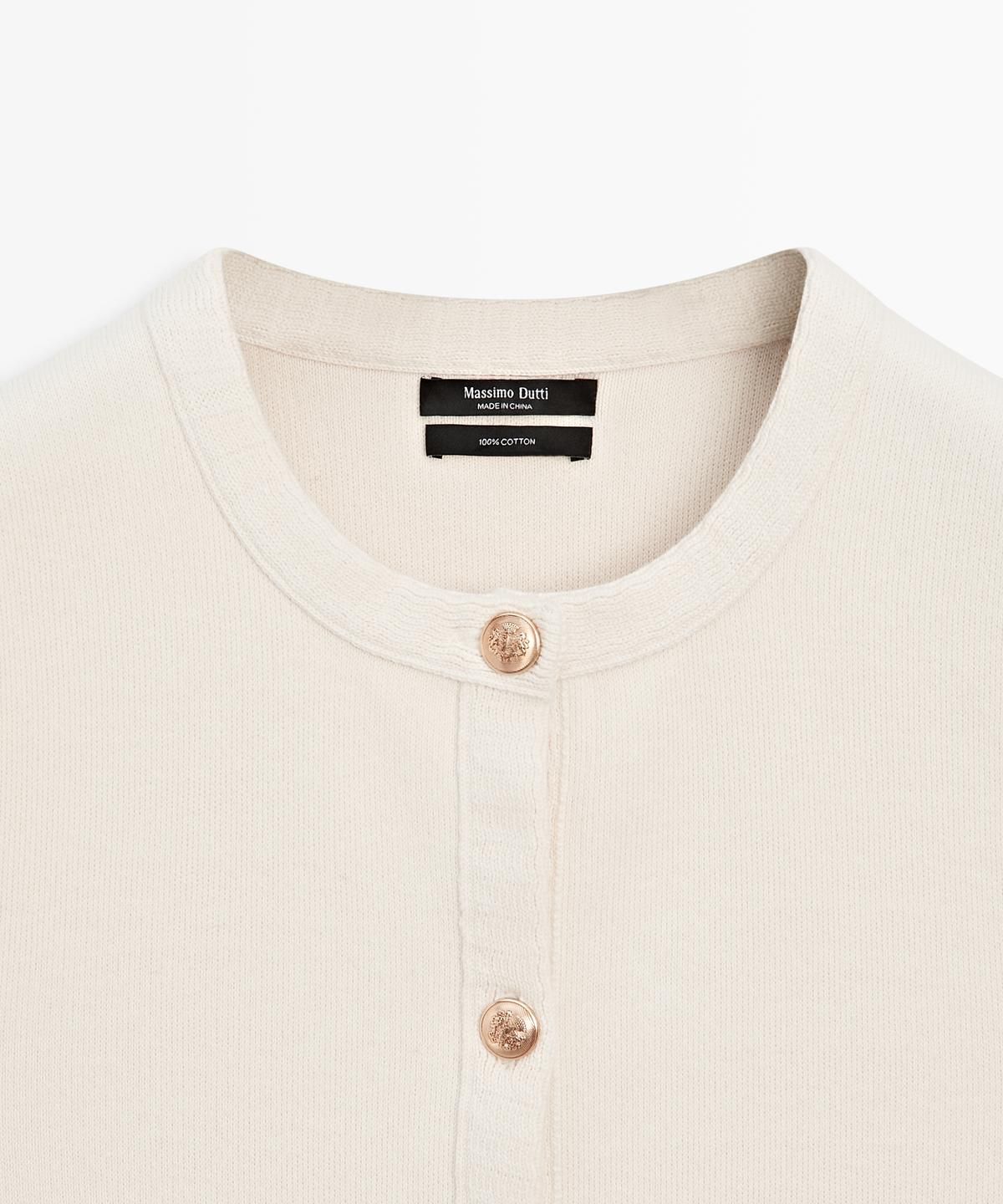 마시모두띠(MASSIMO DUTTI) 포켓 디테일 코튼 니트 베스트