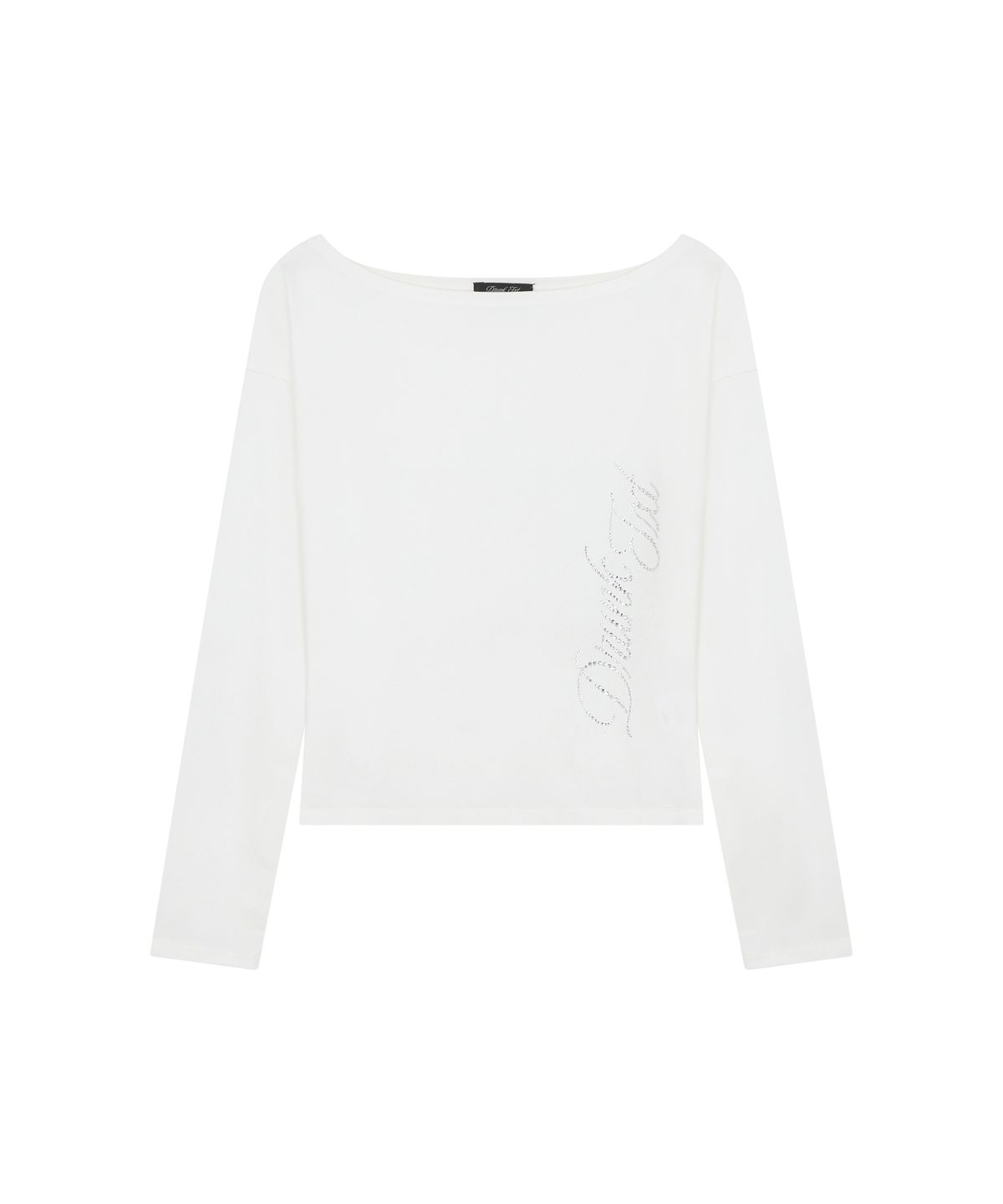 드렁크텍스트(DRUNKTXT) [Woman] Hotfix Off Shoulder Long Sleeve White
