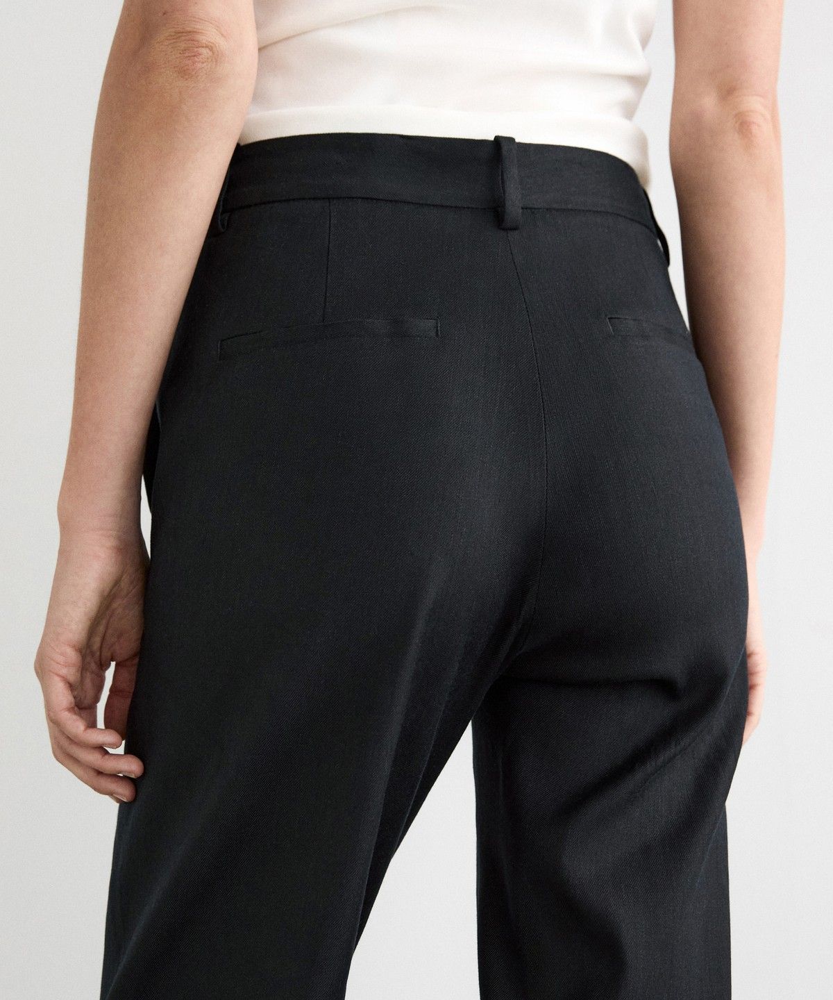 마시모두띠(MASSIMO DUTTI) 스트레이트핏 린넨 블렌드 팬츠