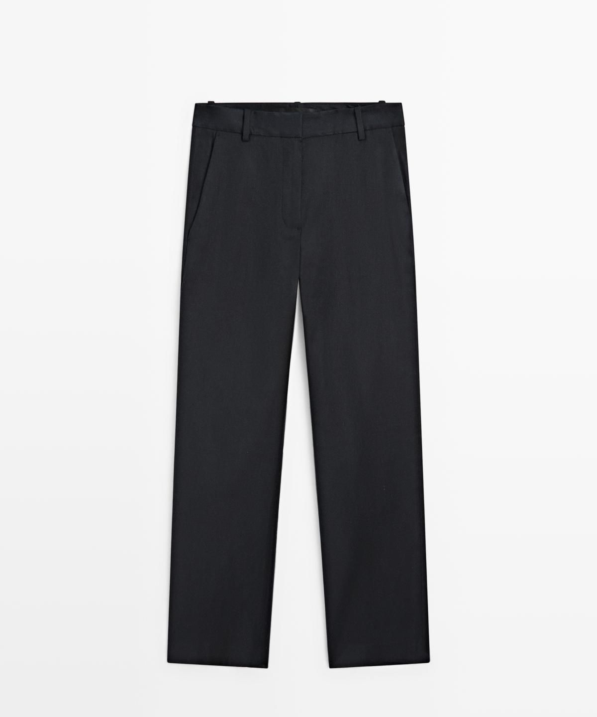마시모두띠(MASSIMO DUTTI) 스트레이트핏 린넨 블렌드 팬츠