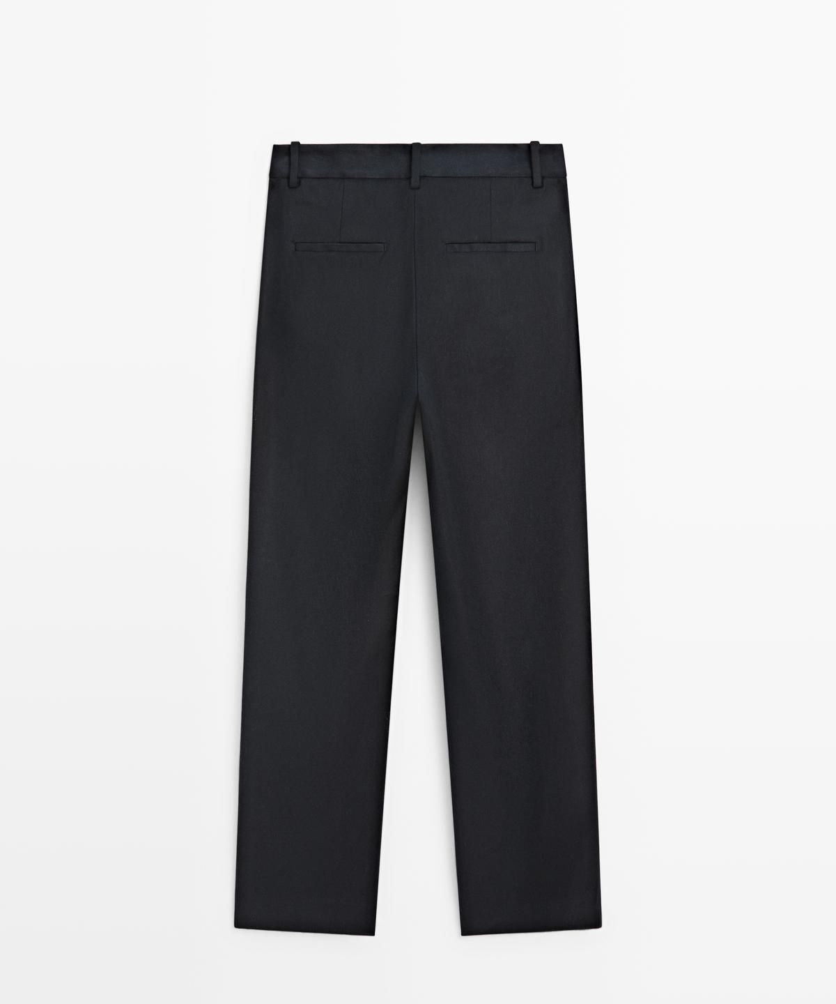 마시모두띠(MASSIMO DUTTI) 스트레이트핏 린넨 블렌드 팬츠