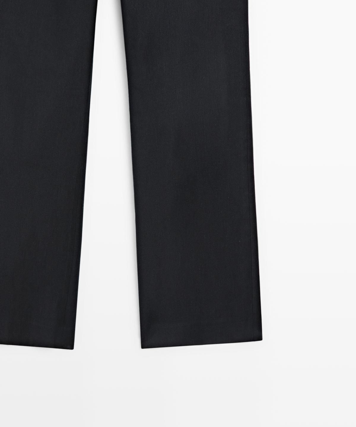 마시모두띠(MASSIMO DUTTI) 스트레이트핏 린넨 블렌드 팬츠