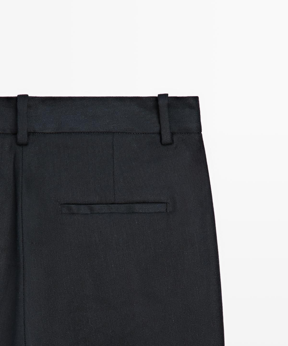 마시모두띠(MASSIMO DUTTI) 스트레이트핏 린넨 블렌드 팬츠