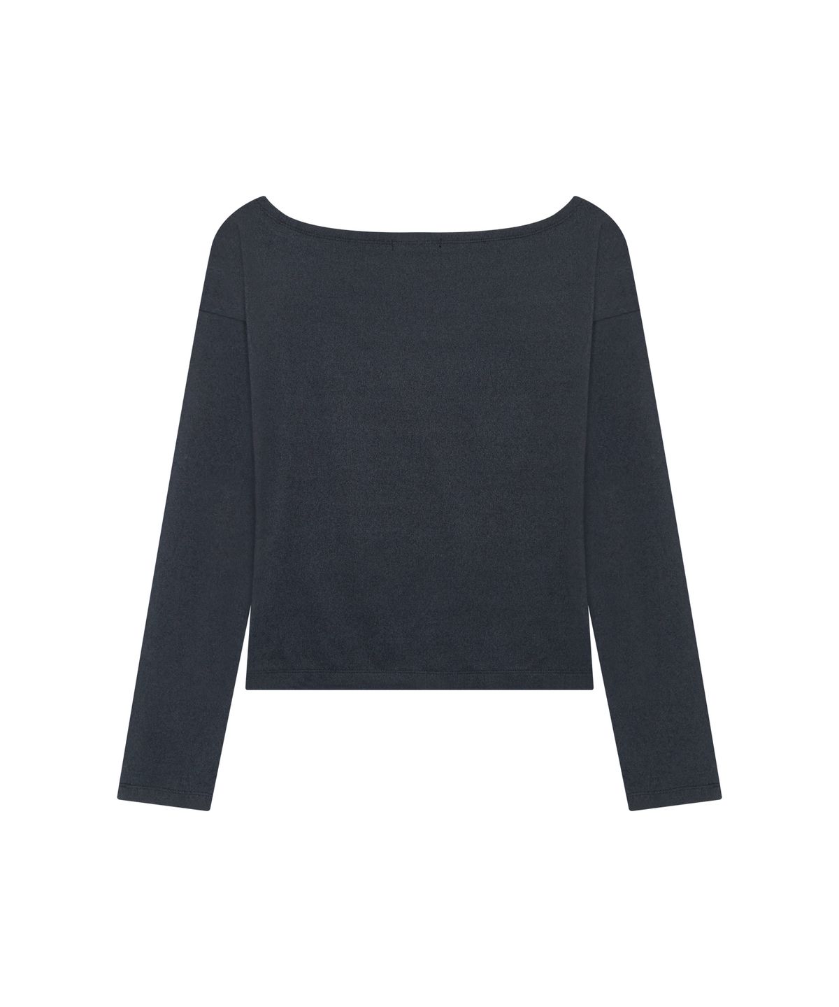 드렁크텍스트(DRUNKTXT) [Woman] Hotfix Off Shoulder Long Sleeve Charcoal