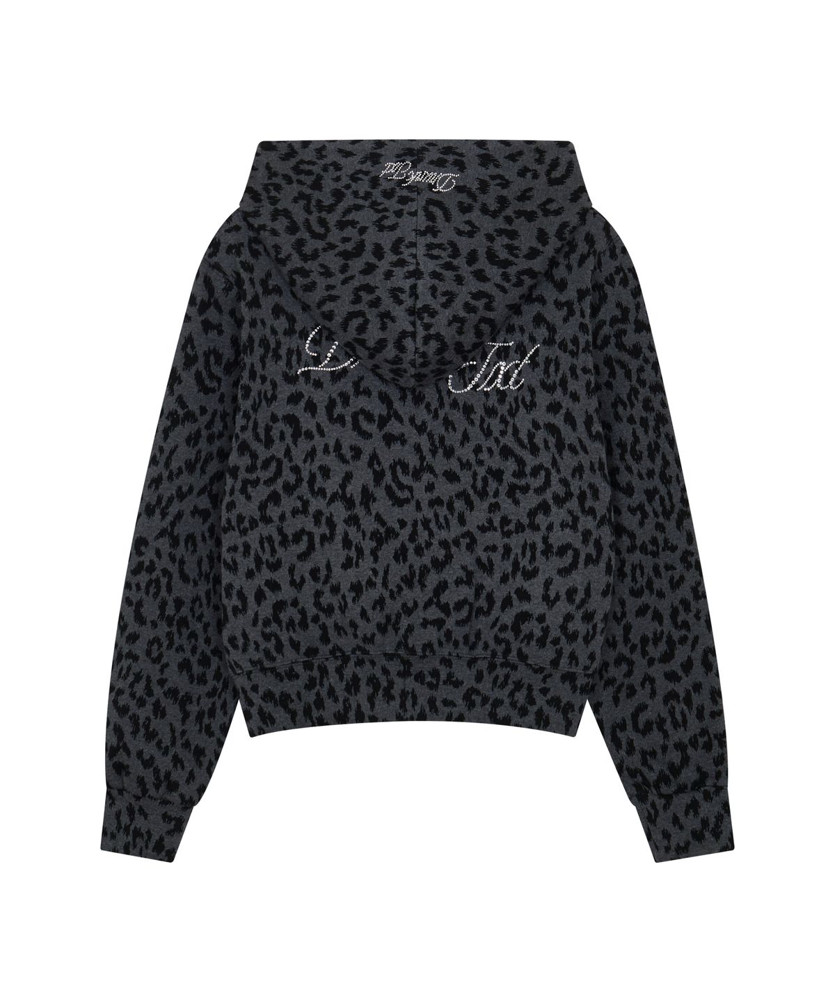드렁크텍스트(DRUNKTXT) Hotfix Leopard Zip-Up Hoodie Black