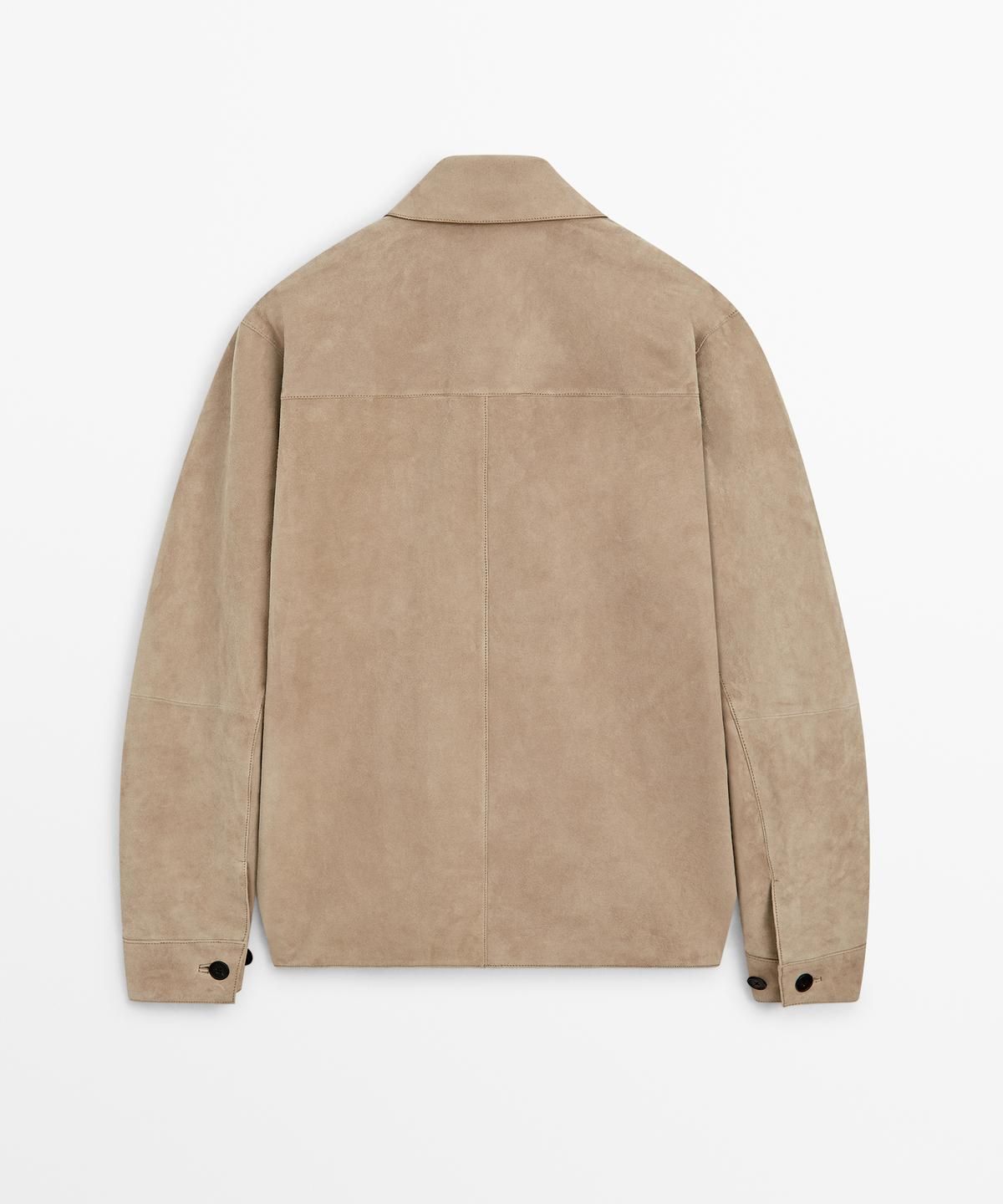 마시모두띠(MASSIMO DUTTI) 스웨이드 레더 오버셔츠