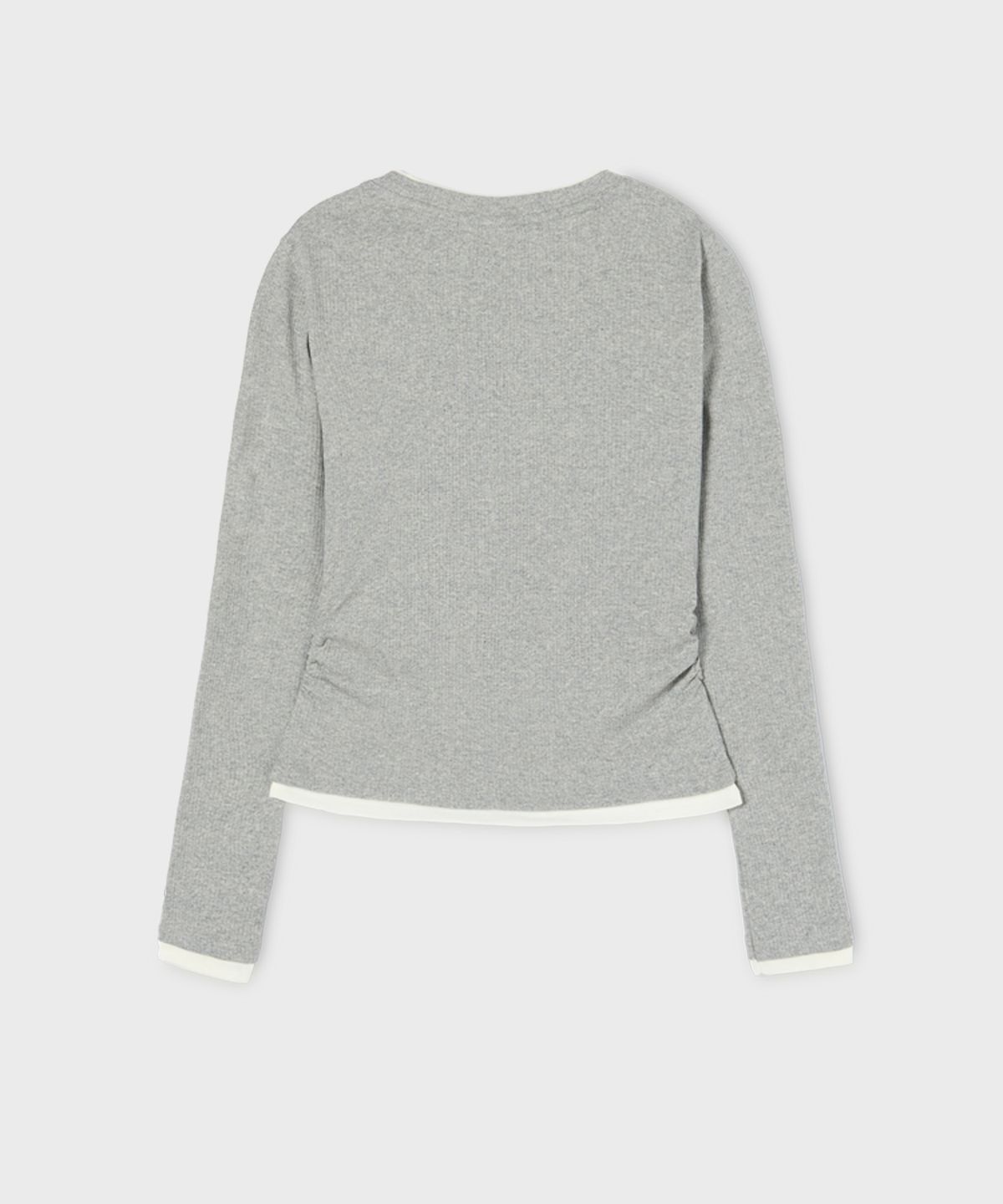 후아유(WHO.A.U) Layered shirring T-Shirt / WHLAG2387F