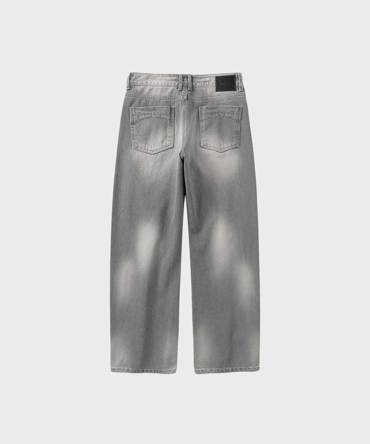 넌블랭크(NONBLANK) 커브드 워싱 데님 팬츠_GREY