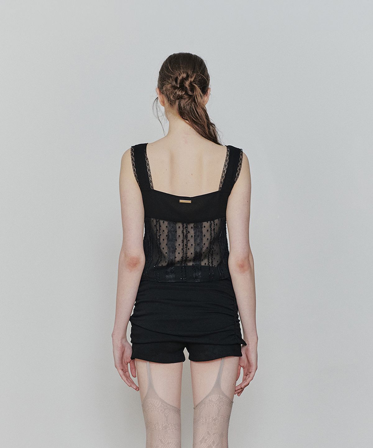 페인오어플레져(PAINORPLEASURE) PURITY LACE TOP black