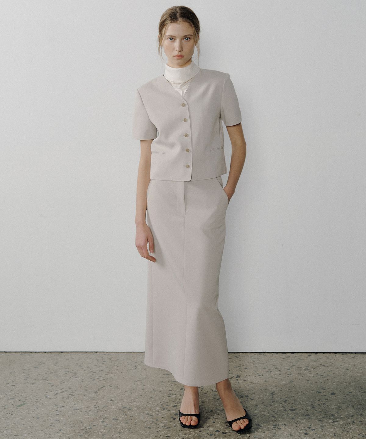 오떼뜨(OCTETTE) CLOE MAXI TROUSER SKIRTS_2COLOR