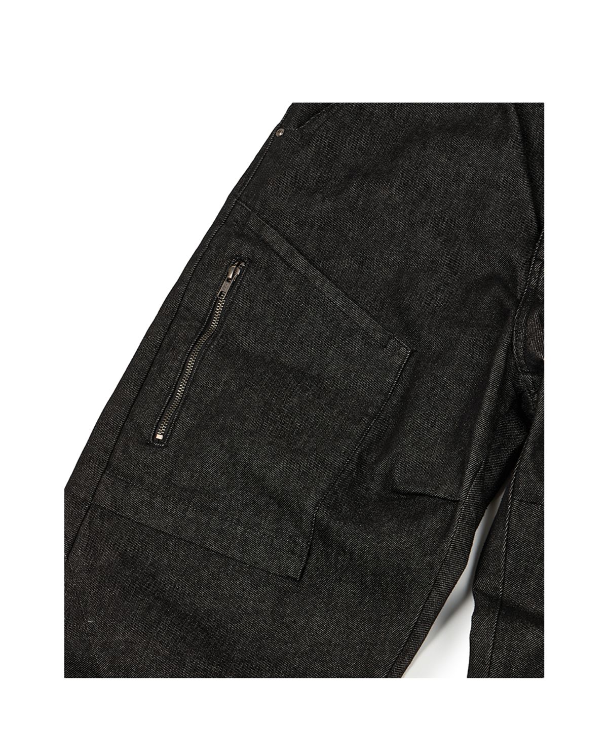 이티씨이(ETCE) SIDE POCKET CURVED DENIM (BLACK)