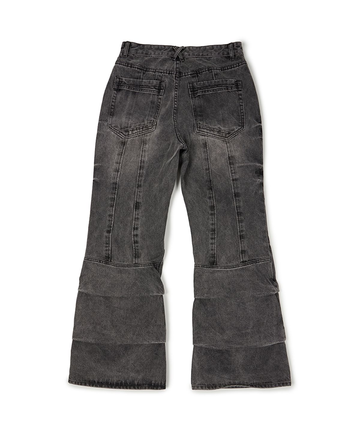 이티씨이(ETCE) STACKING FLARE DENIM PANTS (GRAY)