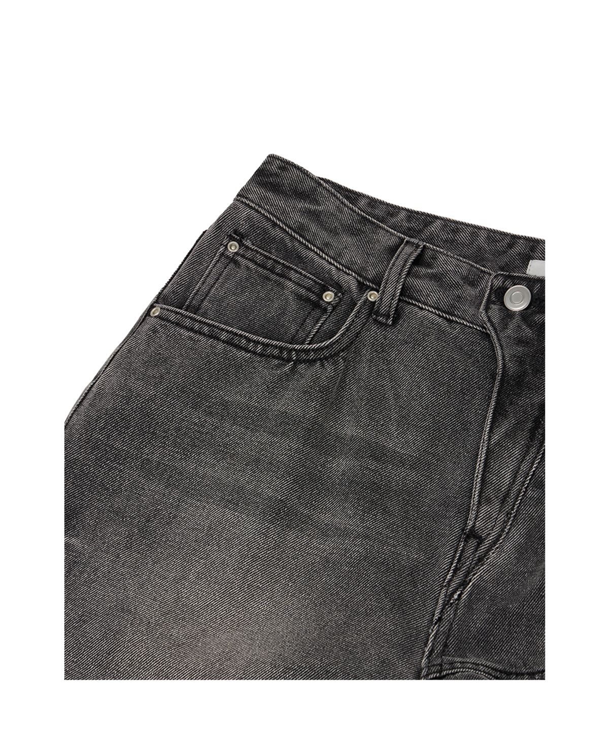 이티씨이(ETCE) STACKING FLARE DENIM PANTS (GRAY)