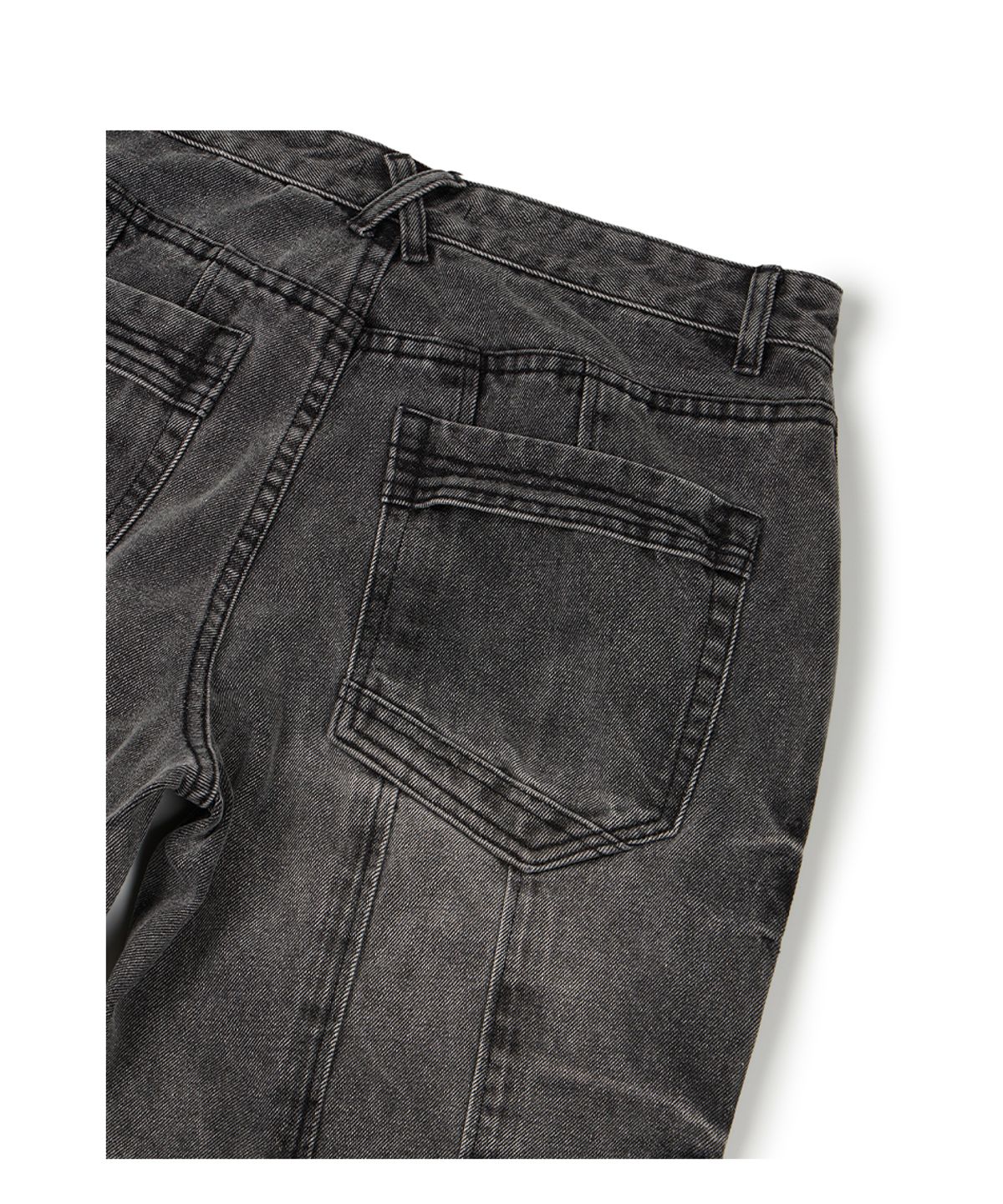 이티씨이(ETCE) STACKING FLARE DENIM PANTS (GRAY)