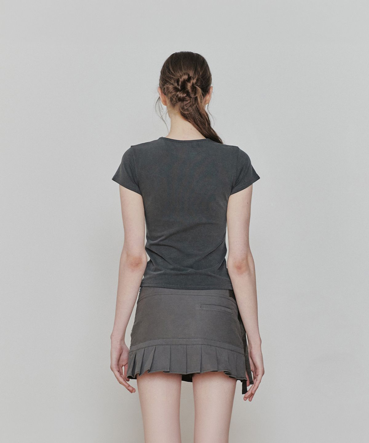 페인오어플레져(PAINORPLEASURE) FRAGILE GRAPHIC TEE charcoal