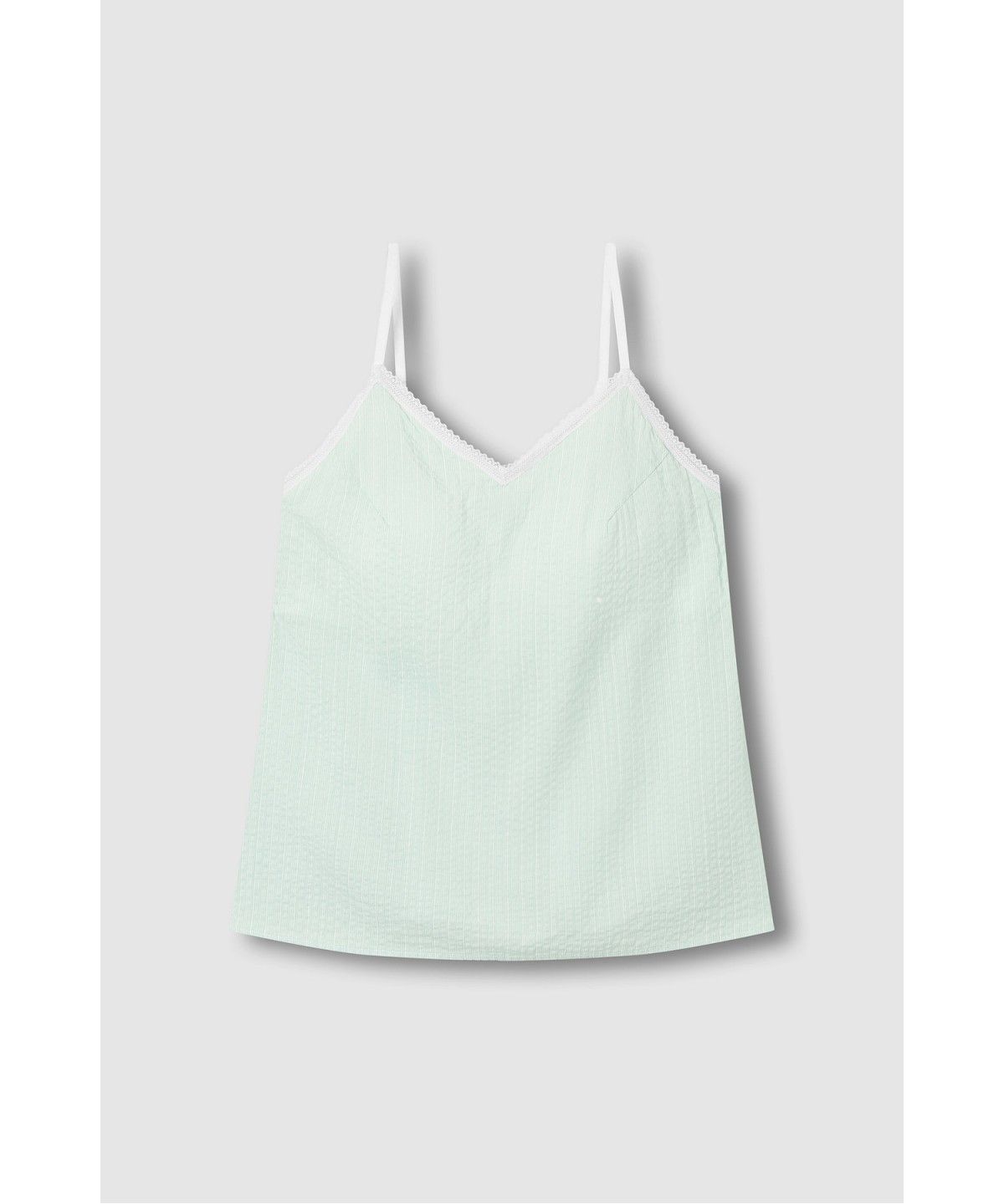 자주(JAJU) 여 코튼 레이온 슬립 상의_라이트 그린