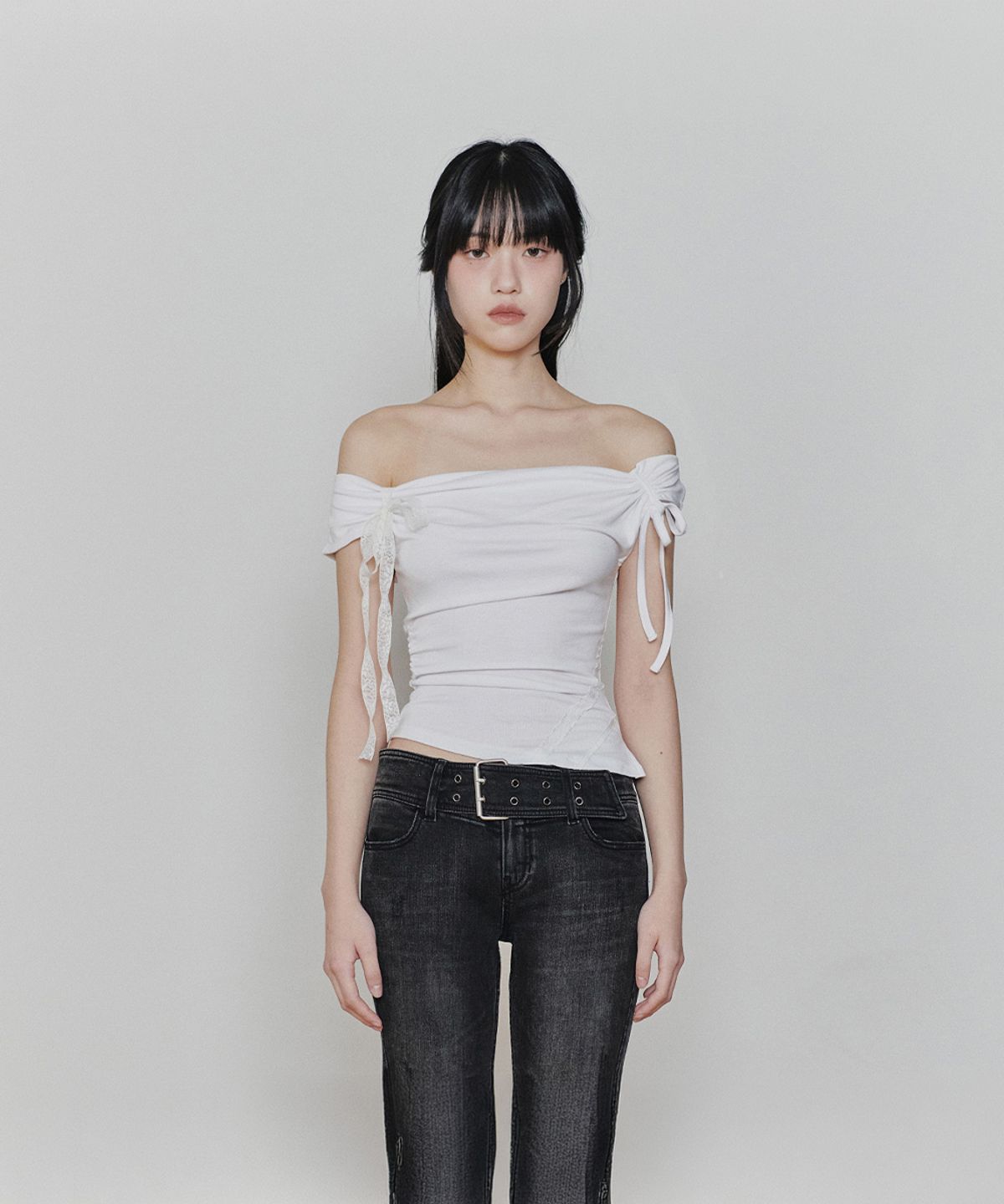 페인오어플레져(PAINORPLEASURE) ANGEL STRAP TOP white
