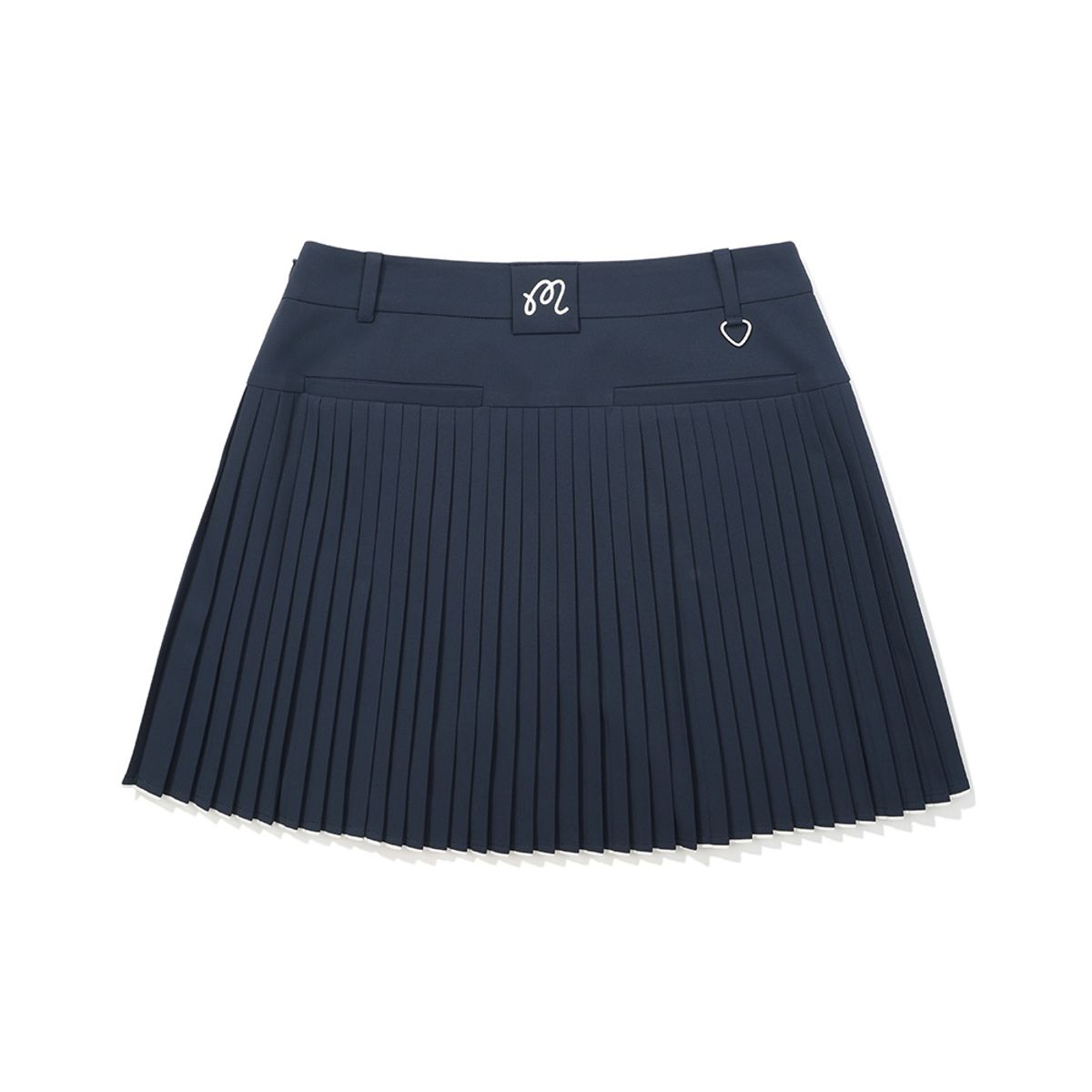 말본 골프(MALBON GOLF) 와이드오비 잔플리츠 스커트 NAVY (WOMAN)
